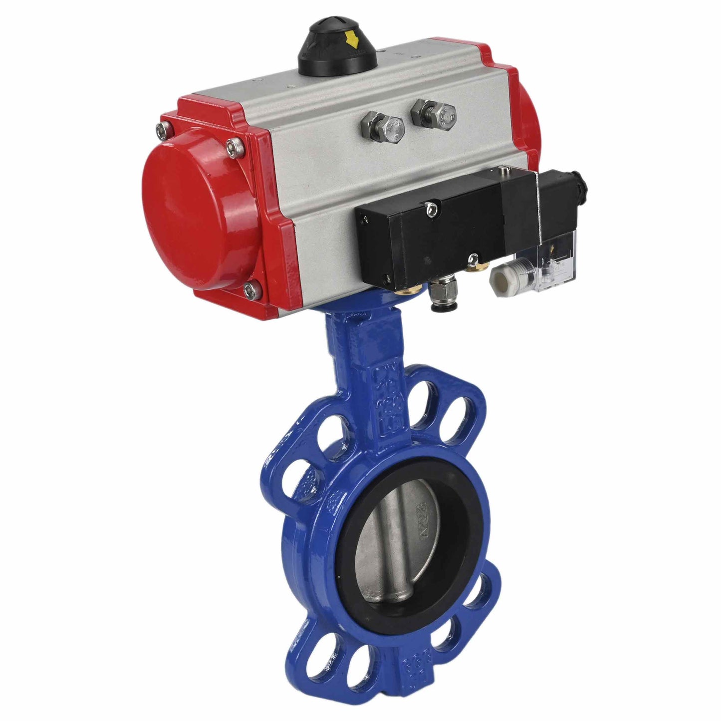 Water Butterfly Valve DNOVA g50-g40-epdm-DNOVA-da-4m310-110/220, body material - cast iron GGG50, disk material - cast iron GGG40, seal - EPDM, pneumatic actuator operated