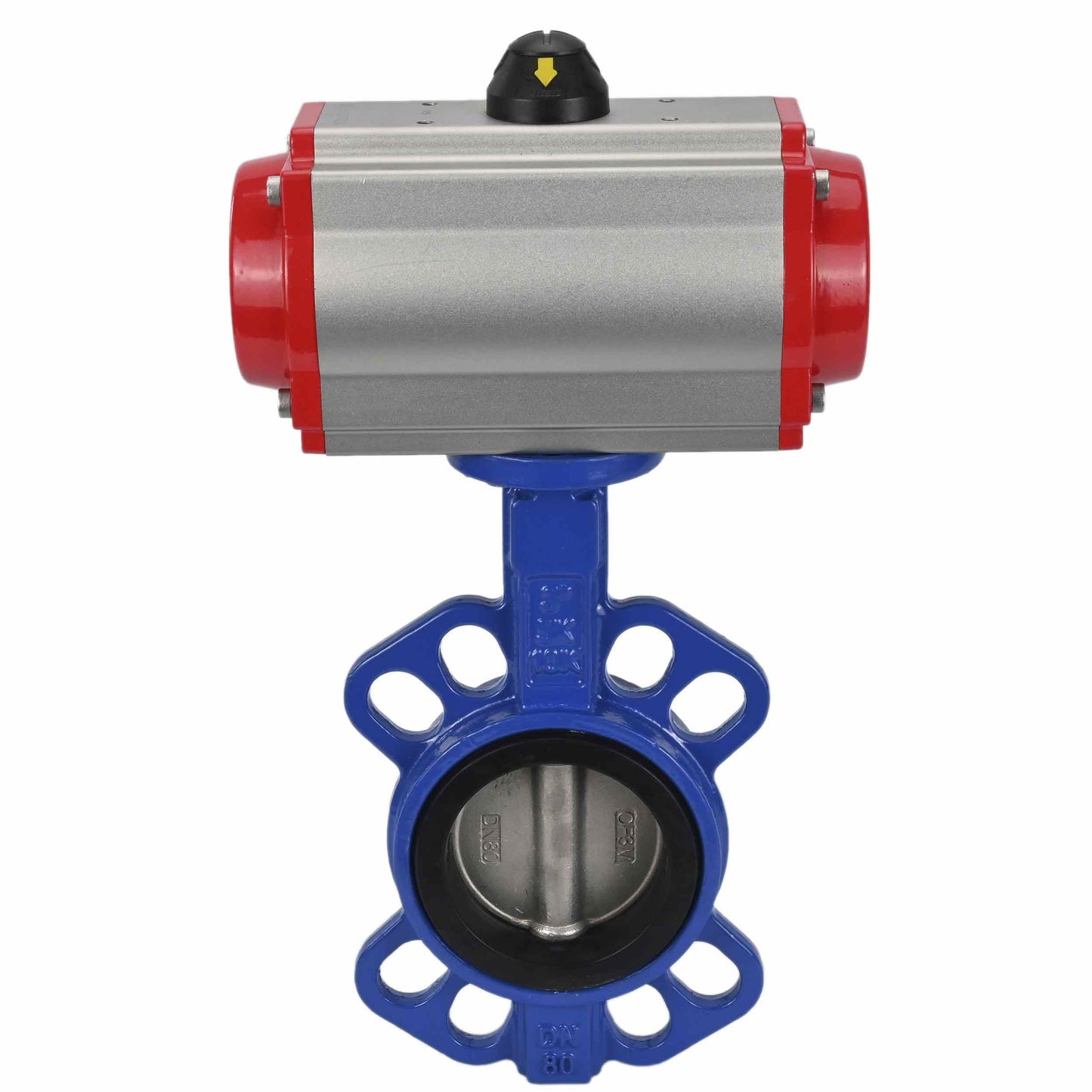 Water Butterfly Valve DNOVA g50-g40-epdm-DNOVA-da-4m310-110/220, body material - cast iron GGG50, disk material - cast iron GGG40, seal - EPDM, pneumatic actuator operated