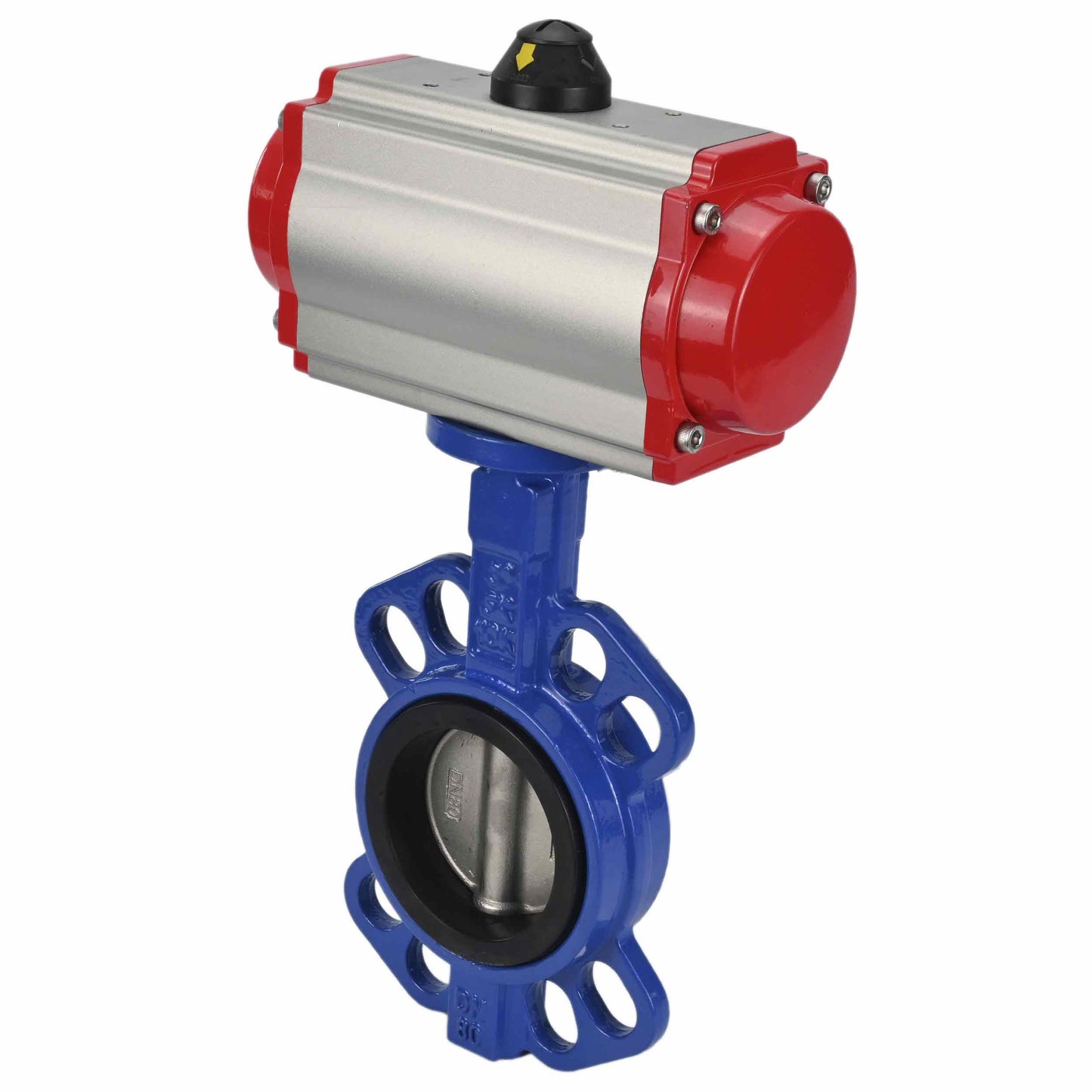 Water Butterfly Valve DNOVA g50-g40-epdm-DNOVA-da-4m310-110/220, body material - cast iron GGG50, disk material - cast iron GGG40, seal - EPDM, pneumatic actuator operated