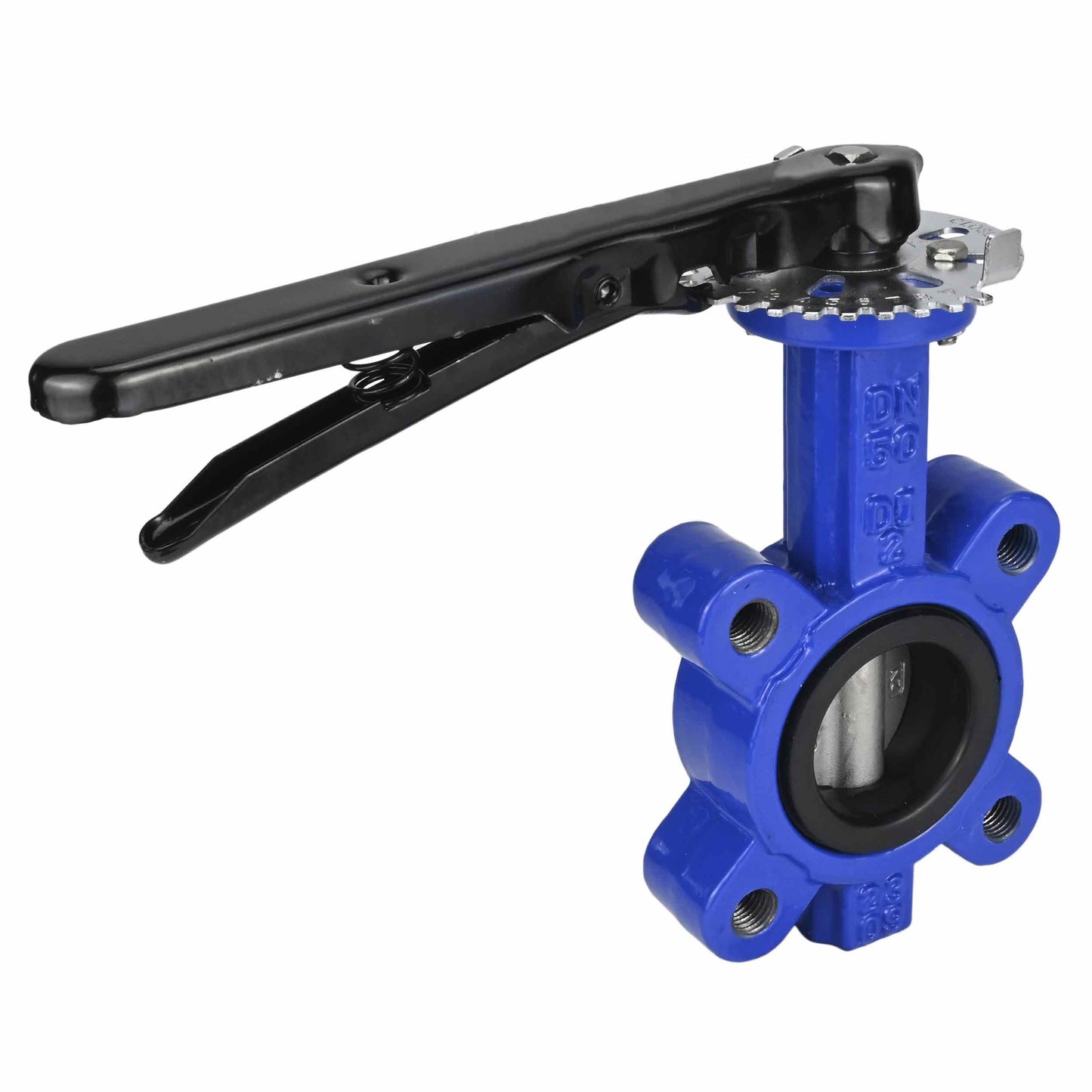 Válvula de mariposa de agua DNOVA WBV1631E-2W-Fb-H, material del cuerpo - fundición QT450, material del disco - acero inoxidable AISI 304, junta - EPDM, manija