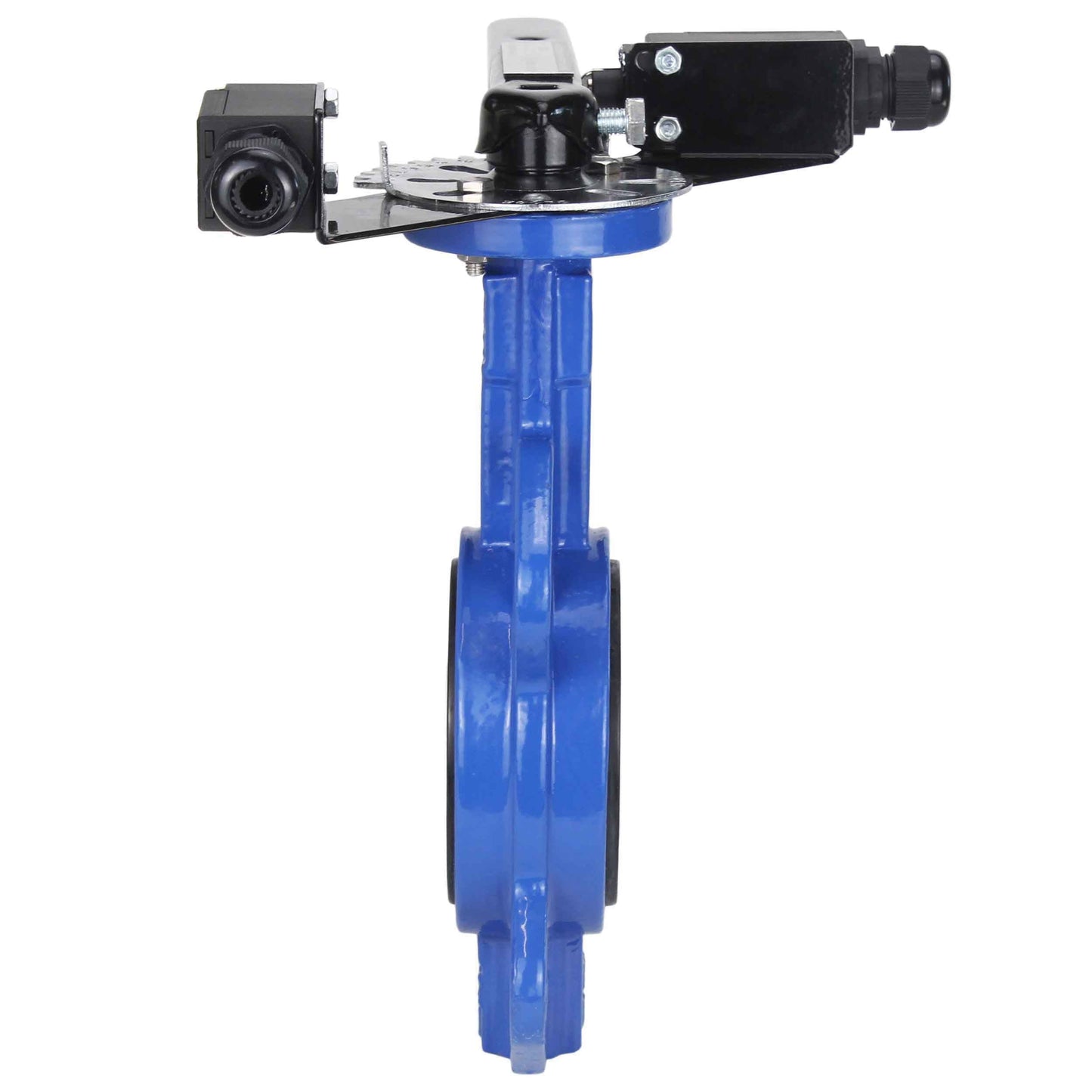 Water butterfly valve DNOVA GGG50-316L-EPDM body material - cast iron GGG50, disk material - stainless steel AISI 316L, seal - EPDM with handle, with two LS-103 250V limit switches and a bracket for mounting the limit switches