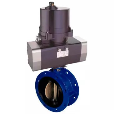 Butterfly valves DNOVA WBV1331E-2W-F-H flanged, body - cast iron GGG40, disc - stainless steel 304, seal - EPDM, with electric quarter turn actuator DNOVA QTSA-N-EM-O0-220VAC