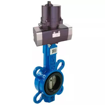 Butterfly valves DNOVA WBV1413E-2W-Fb-H interflanged, body - cast iron GGG50, disc - cast iron GGG40, seal - EPDM, with electric quarter turn actuator DNOVA QTSA-N-EM-O0-220VAC