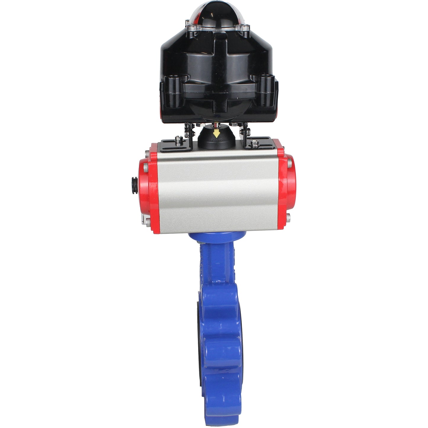 صمام فراشة الماء DNOVA WBV1631E-2W-Fb-H، مادة الهيكل - حديد زهر QT450، مادة القرص - فولاذ مقاوم للصدأ AISI 304، مانع التسرب - EPDM، مشغل هوائي PA-SA مع نوابض رجوع، 4M310-08 220 فولت، LSU APL-510N EX