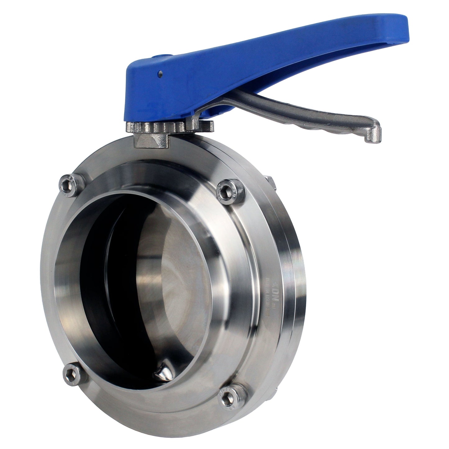 Water Butterfly Valve DNOVA WBV3131E-2W-W-H, body material - Stainless steel AISI 304, disk material - Stainless steel AISI 304, seal - EPDM, welded, with handle