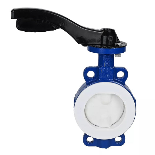 Water Butterfly Valve DNOVA WBV3434Pf-2W-Fb, body material - carbon steel, disk material - carbon steel, seal - PTFE, handle