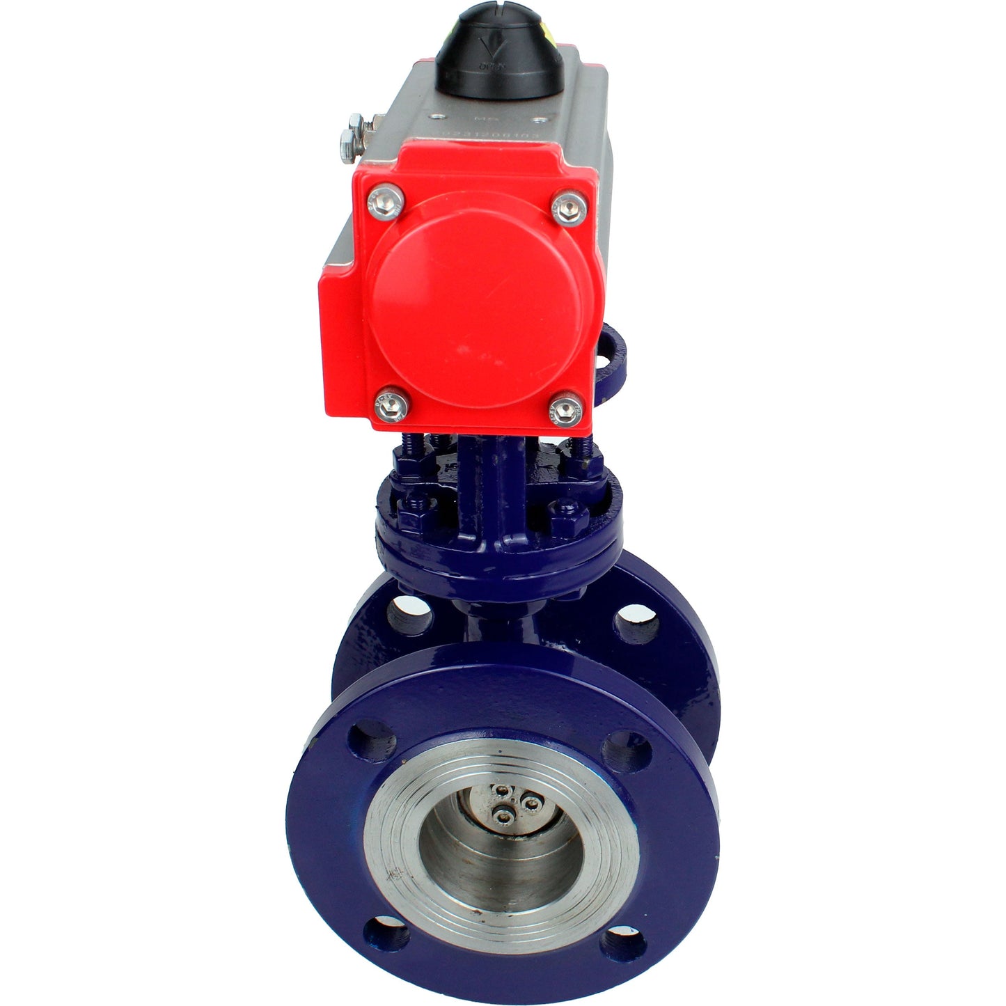 Water Butterfly Valve DNOVA WBV3EX-3432M-1W-F-ISO, body material - Carbon steel, disk material - Stainless steel AISI 316, seal - Metal, pneumatic actuator PA-SA with return springs