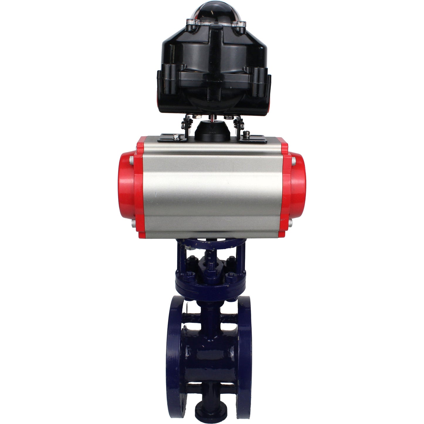 Water Butterfly Valve DNOVA WBV3EX-3432M-1W-F-ISO, body material - Carbon steel, disk material - Stainless steel AISI 316, seal - Metal, pneumatic actuator PA-DA double action, LSU APL-510N EX