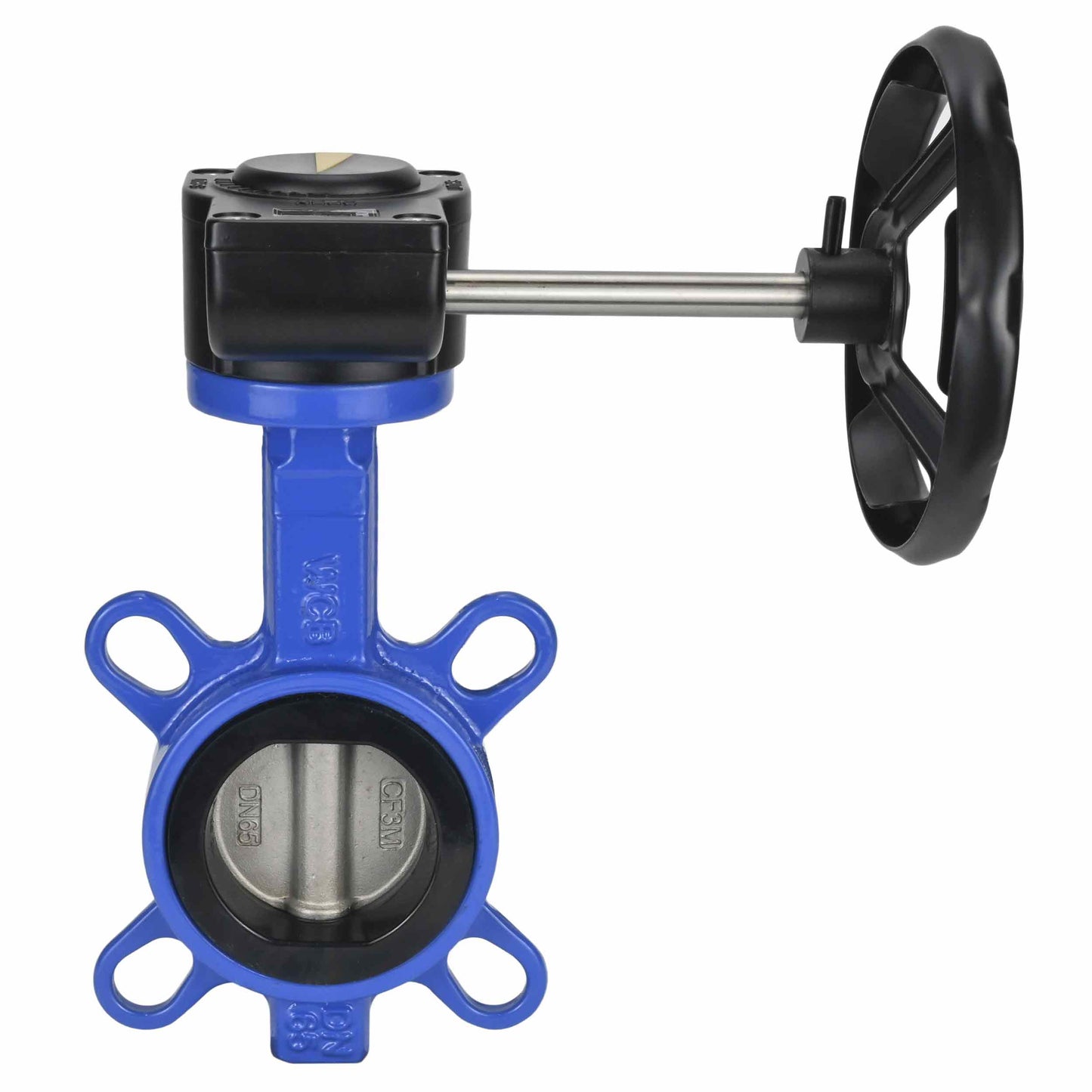 Water Butterfly Valve DNOVA WCB-316L-EPDM body material - Carbon steel WCB, disk material - Stainless steel AISI 316L, seal - EPDM with gear DNOVA HAM