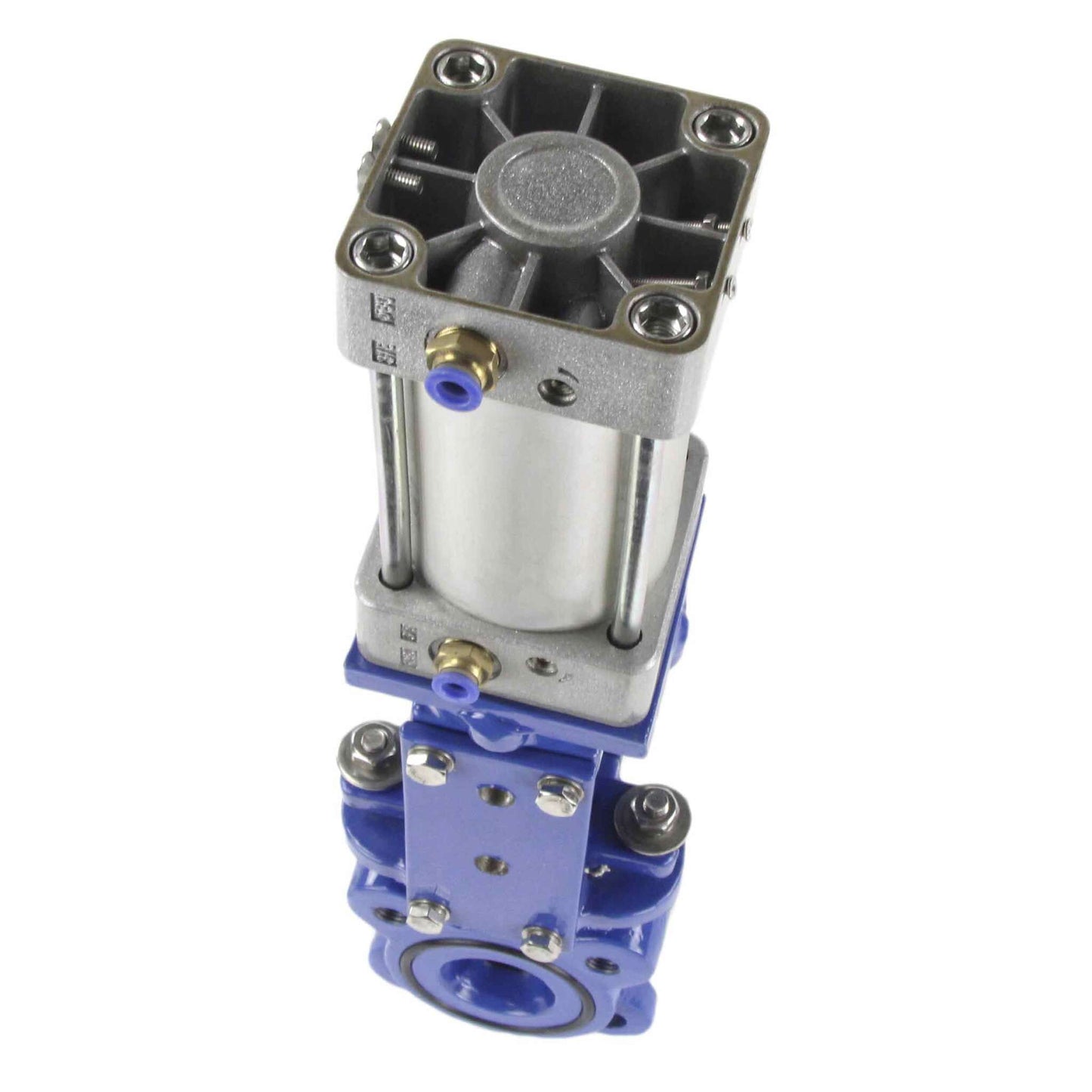 Knife gate valve DNOVA GVKN1331E-2W-Fb-2P PN10, body material - cast iron GGG40, knife material - stainless steel AISI 304, seal - EPDM, pneumatic actuator