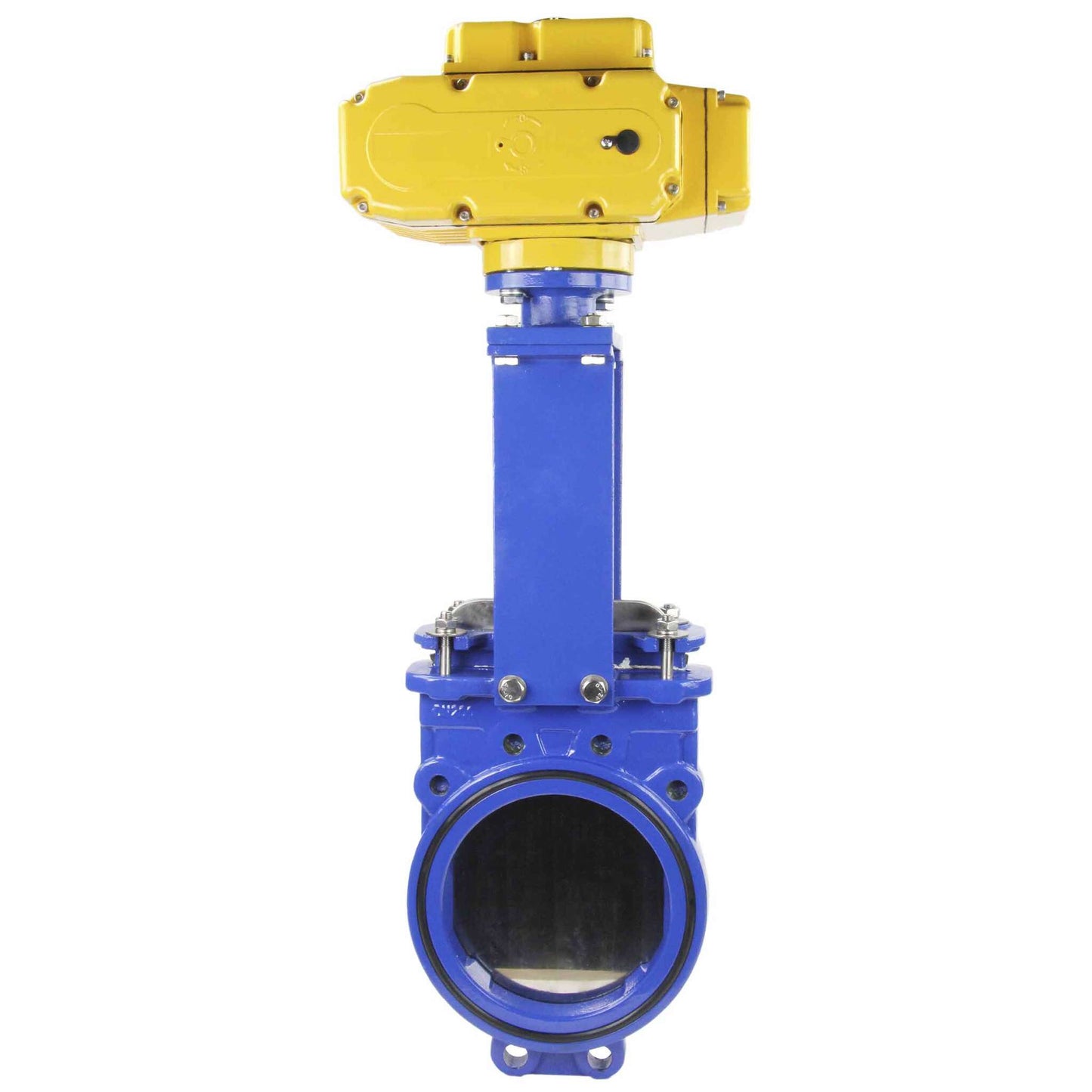 Knife Gate Valve DNOVA GVKN1331N-2W-Fb-ISO Class 125 NBR Wafer type, Cast Iron, Bidirectional, with DNOVA-MT-200 110/220V electric actuator