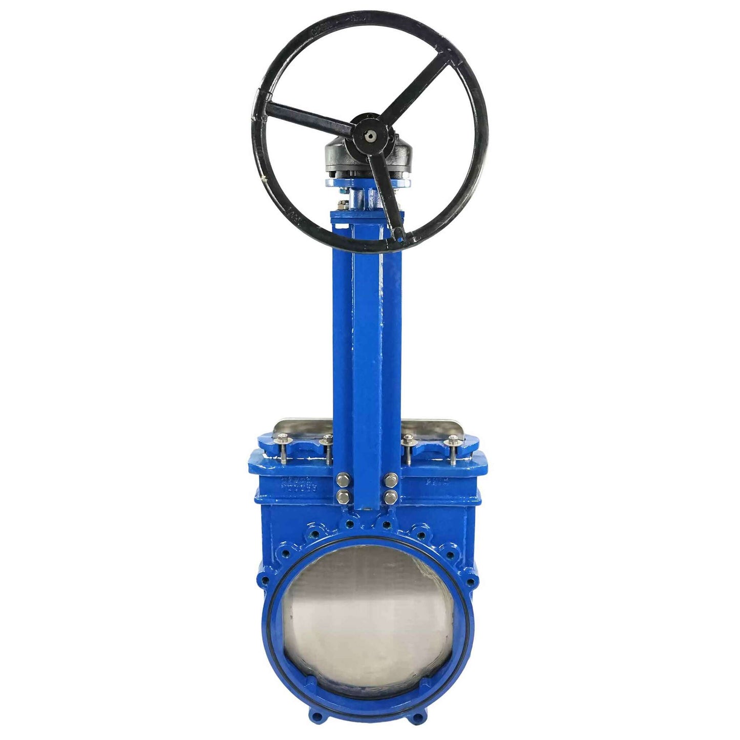 Knife gate valve DNOVA GVKN1331N-2W-Fb-R body material - cast iron GGG40, knife material - stainless steel AISI 304, seal - NBR, gear operated