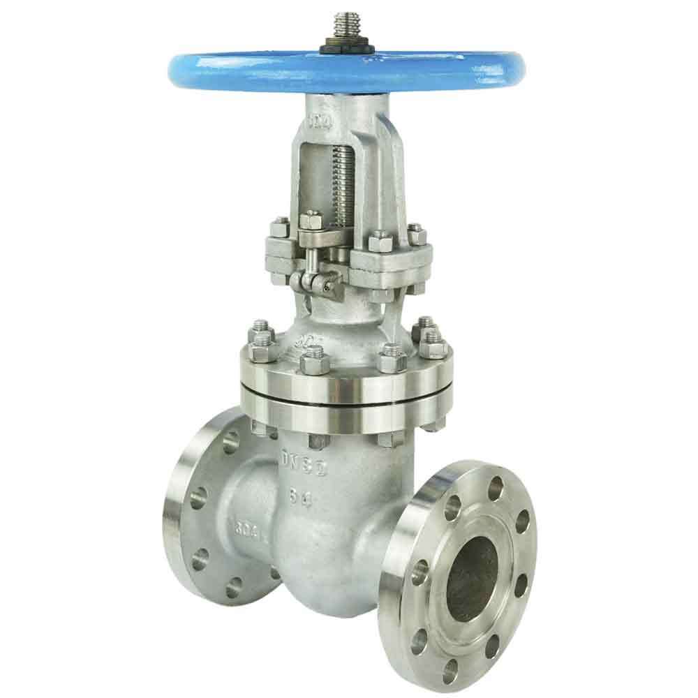 Wedge gate valve DNOVA, body material - stainless steel AISI 304, wedge material - stainless steel AISI CF8, seal - stainless steel AISI 304, handwheel operated