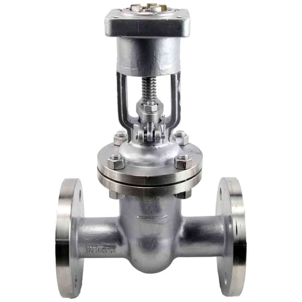 Wedge gate valve DNOVA, body material - stainless steel AISI J92630, wedge material - stainless steel AISI A216, seal - METAL, stem only