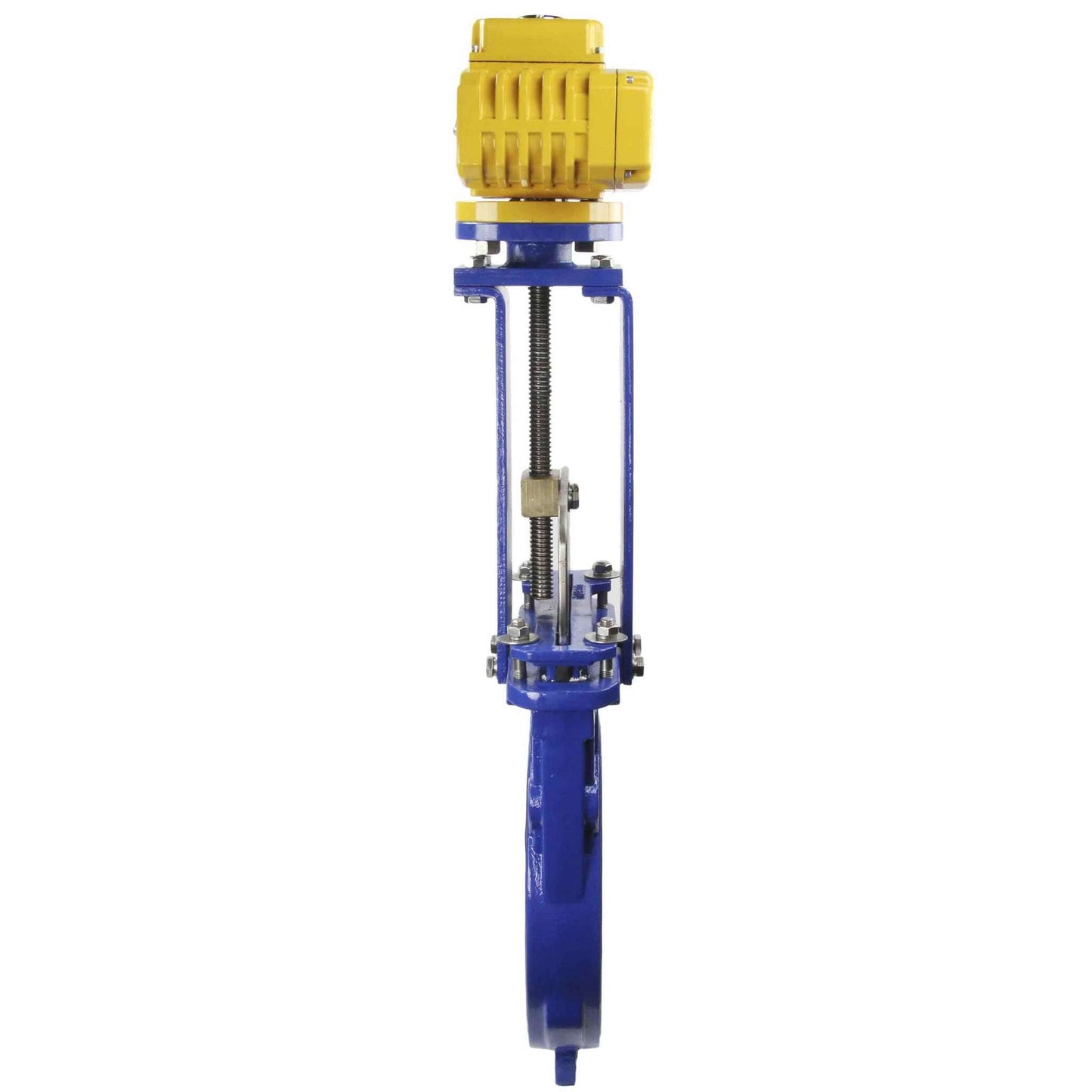 Knife Gate Valve DNOVA GVKN1331N-2W-Fb-ISO Class 125 NBR Wafer type, Cast Iron, Bidirectional, with DNOVA-MT-200 380V electric actuator