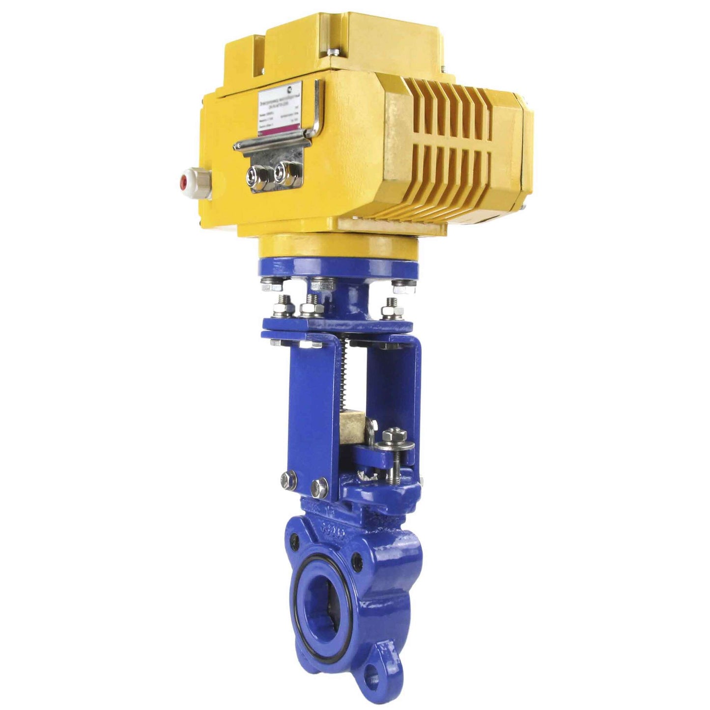 Knife Gate Valve DNOVA GVKN1331N-2W-Fb-ISO Class 125 NBR Wafer type, Cast Iron, Bidirectional, with DNOVA-MT-50 110/220V electric actuator