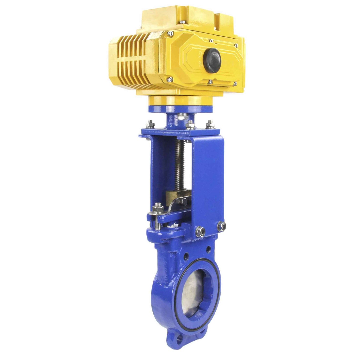 Knife Gate Valve DNOVA GVKN1331N-2W-Fb-ISO Class 125 NBR Wafer type, Cast Iron, Bidirectional, with DNOVA-MT-50 380V electric actuator