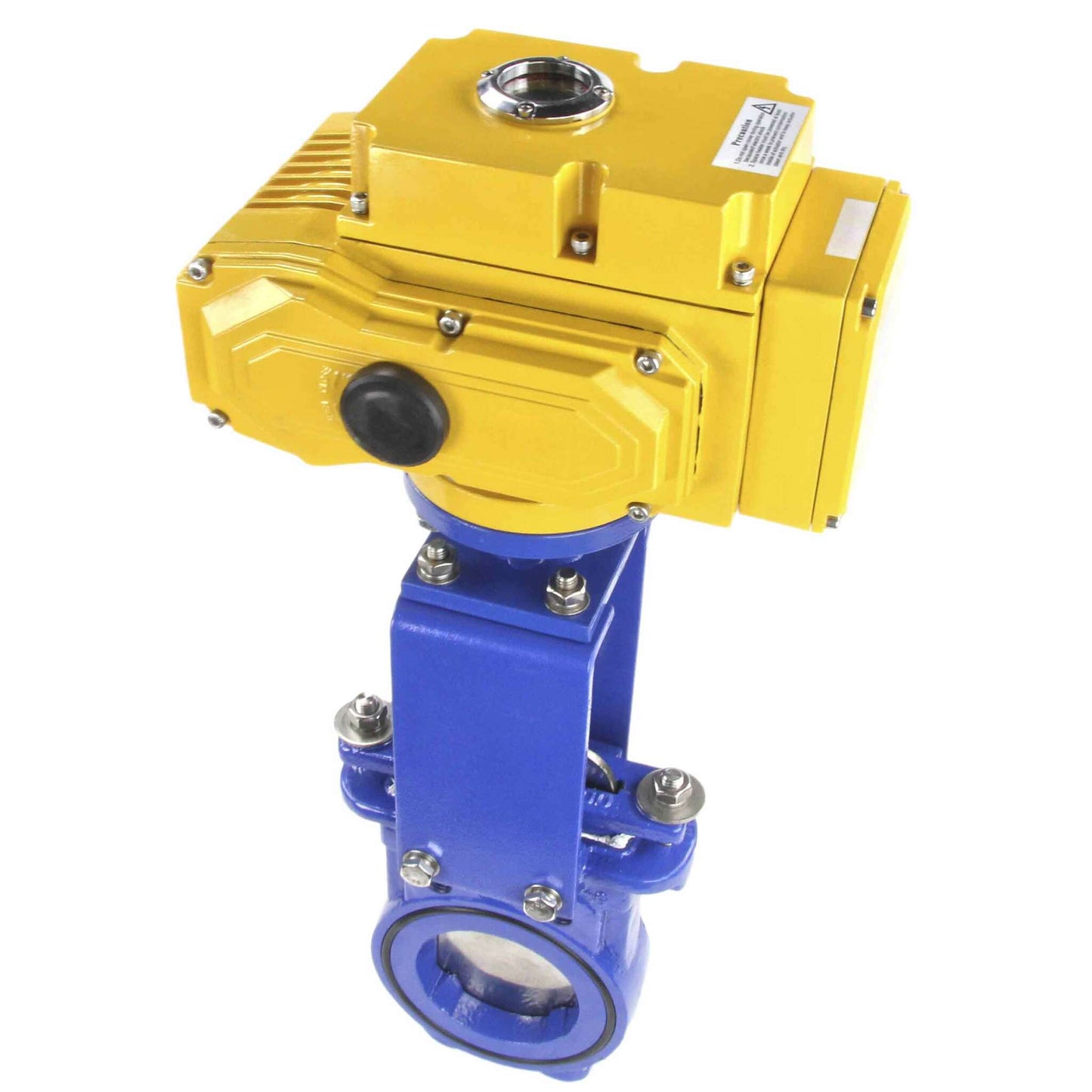Knife Gate Valve DNOVA GVKN1331N-2W-Fb-ISO Class 125 NBR Wafer type, Cast Iron, Bidirectional, with DNOVA-MT-50 380V electric actuator