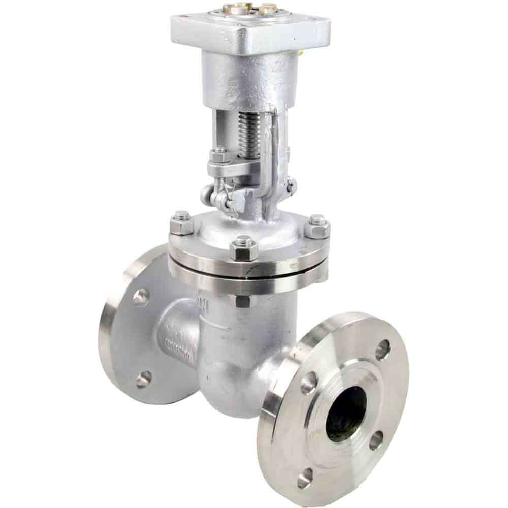 Wedge gate valve DNOVA, body material - stainless steel AISI J92630, wedge material - stainless steel AISI A216, seal - METAL, stem only