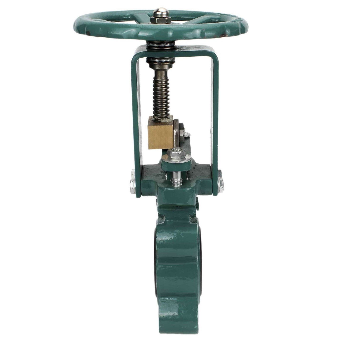 Knife Gate Valve DNOVA GVKR1331M-1W-Fb-S 16 bar, wafer type, body material - Cast iron GGG-40, seal - metal, with retractable spindle, handwheel operated