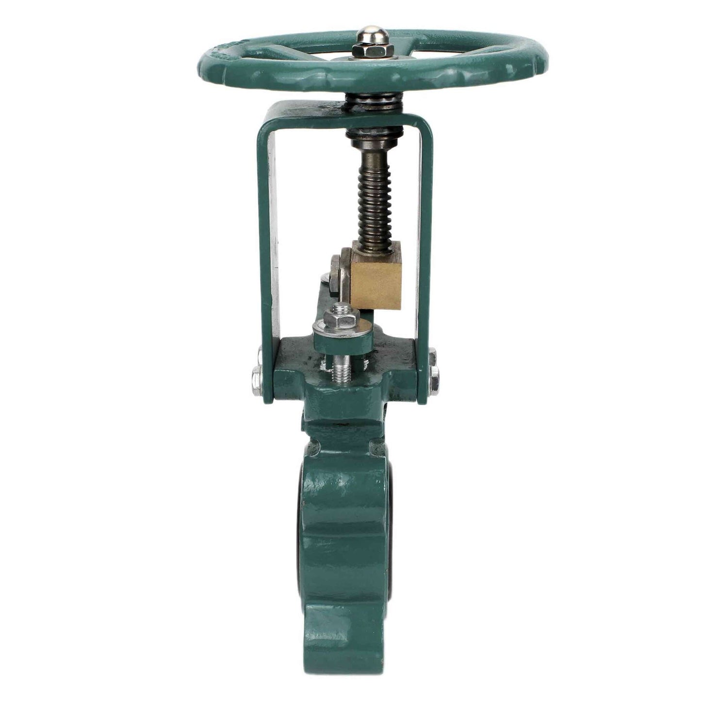 Knife Gate Valve DNOVA GVKR1331M-1W-Fb-S 16 bar, wafer type, body material - Cast iron GGG-40, seal - metal, with retractable spindle, handwheel operated