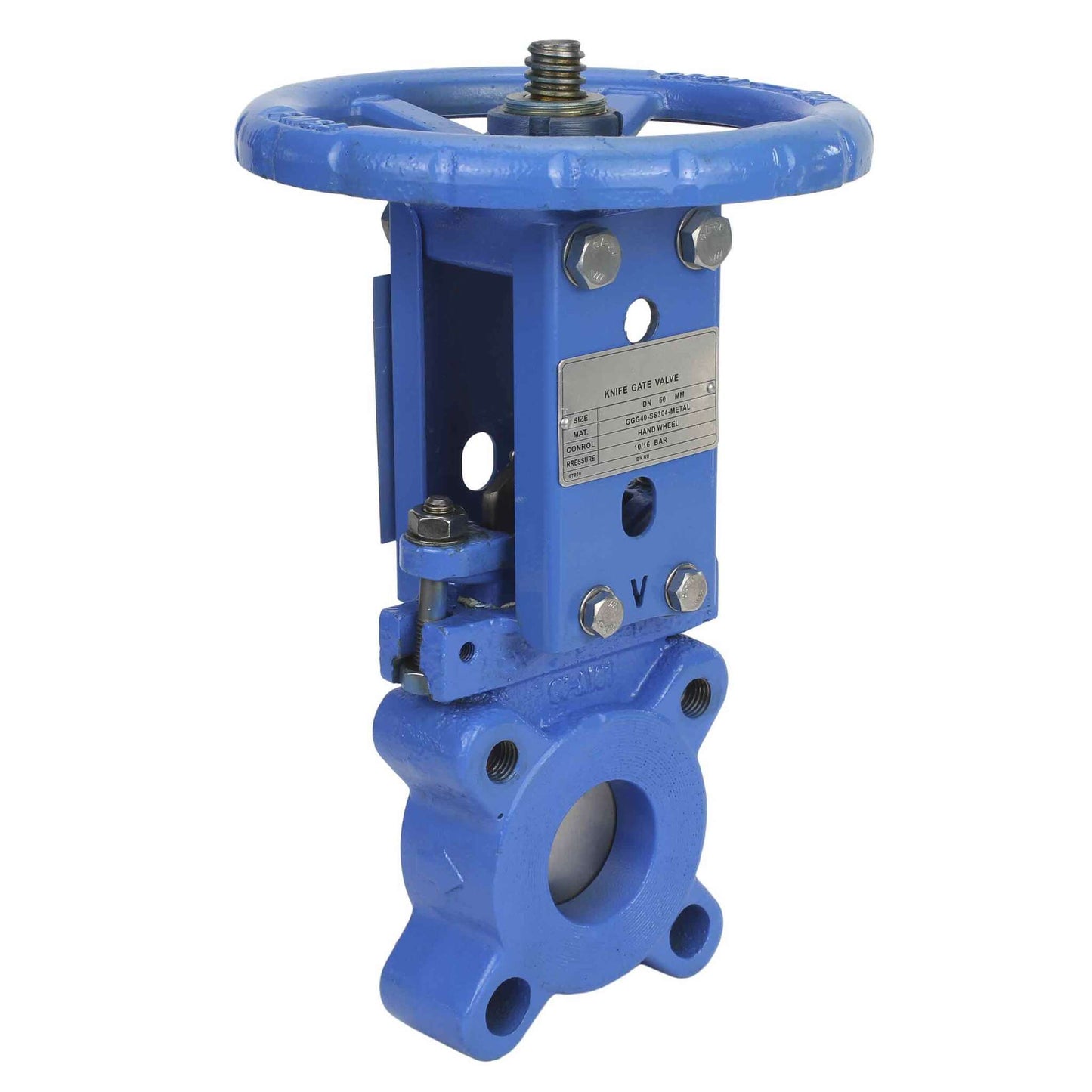 Knife Gate Valve DNOVA GVK1331E-2W-Fb-SN PSI232, wafer type, body material - cast iron GGG-40, handwheel operated