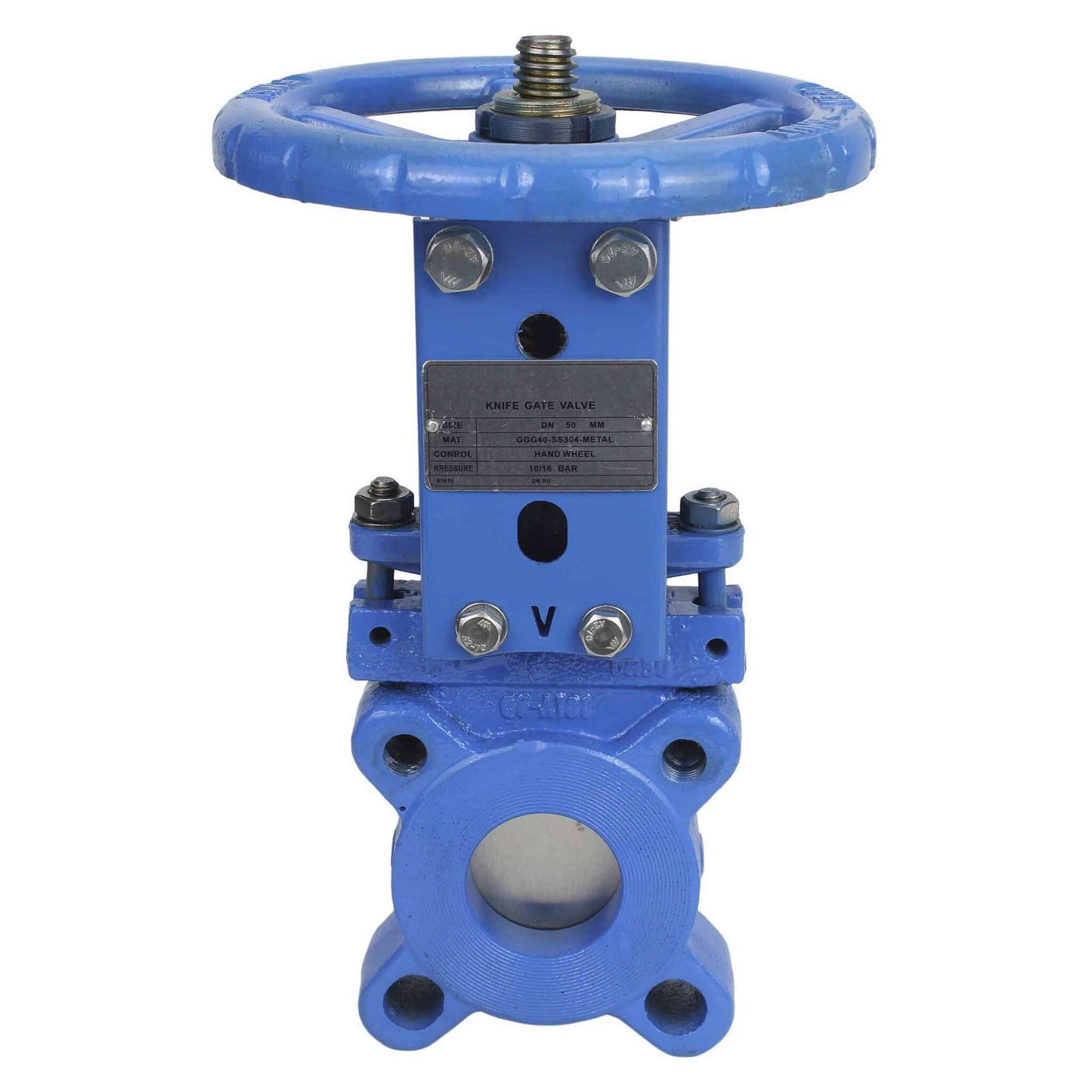 Knife Gate Valve DNOVA GVK1331E-2W-Fb-SN PSI232, wafer type, body material - cast iron GGG-40, handwheel operated