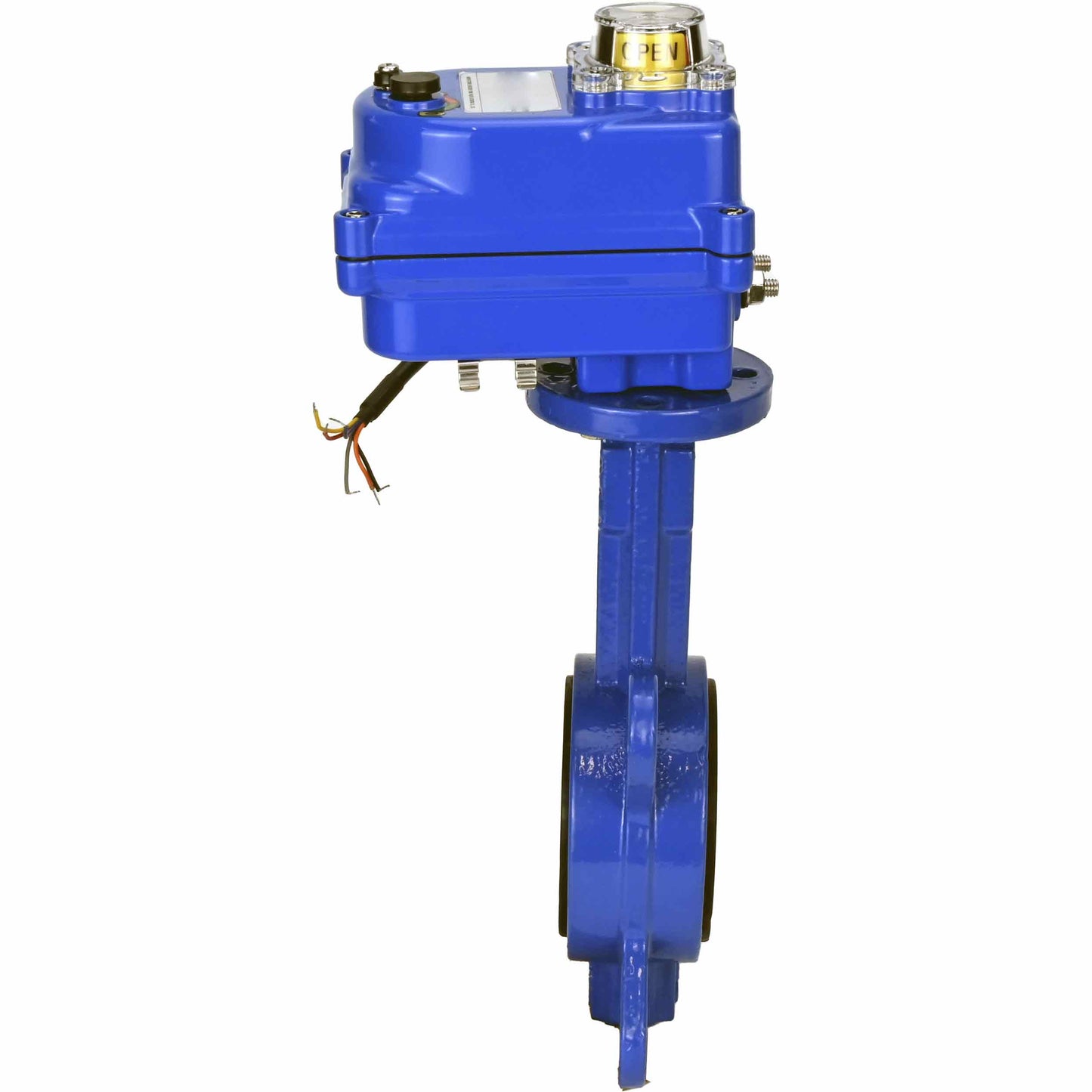 Válvula de mariposa de agua DNOVA ggg50-316l-epdm-DNOVA-12, material del cuerpo: hierro fundido GGG50, material del disco: acero inoxidable AISI 316L, junta: EPDM, accionamiento por actuador eléctrico.