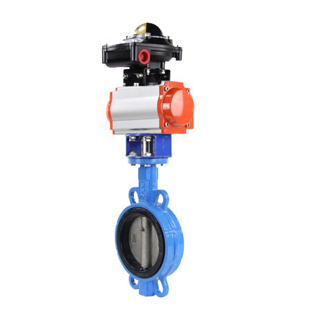 Válvula de mariposa de agua DNOVA g50-g40-epdm-DNOVA-da-apl-210n, material del cuerpo: hierro fundido GGG50, material del disco: hierro fundido GGG40, sello: EPDM, accionado por actuador neumático
