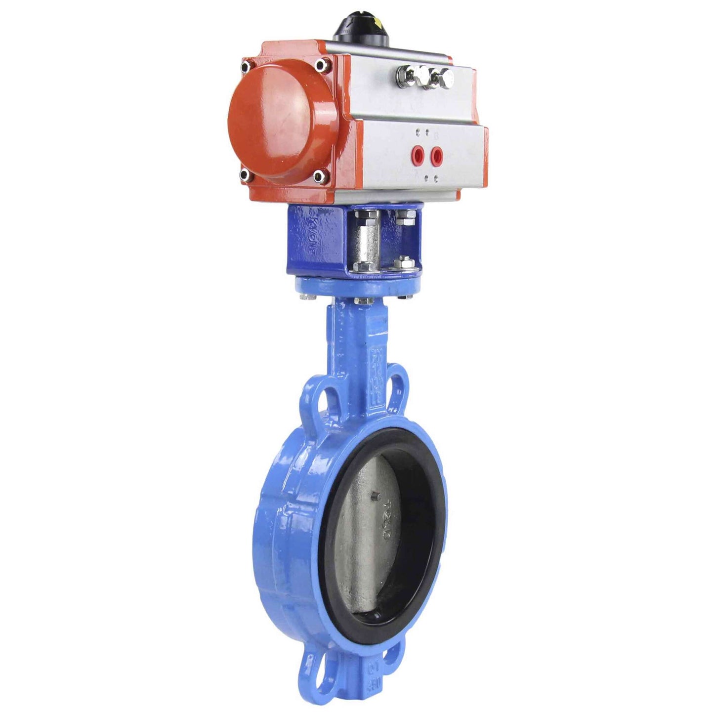 Water Butterfly Valve DNOVA st-316l-epdm-DNOVA-da, body material - carbon steel WCB, disk material - stainless steel AISI 316L, seal - EPDM, pneumatic actuator operated