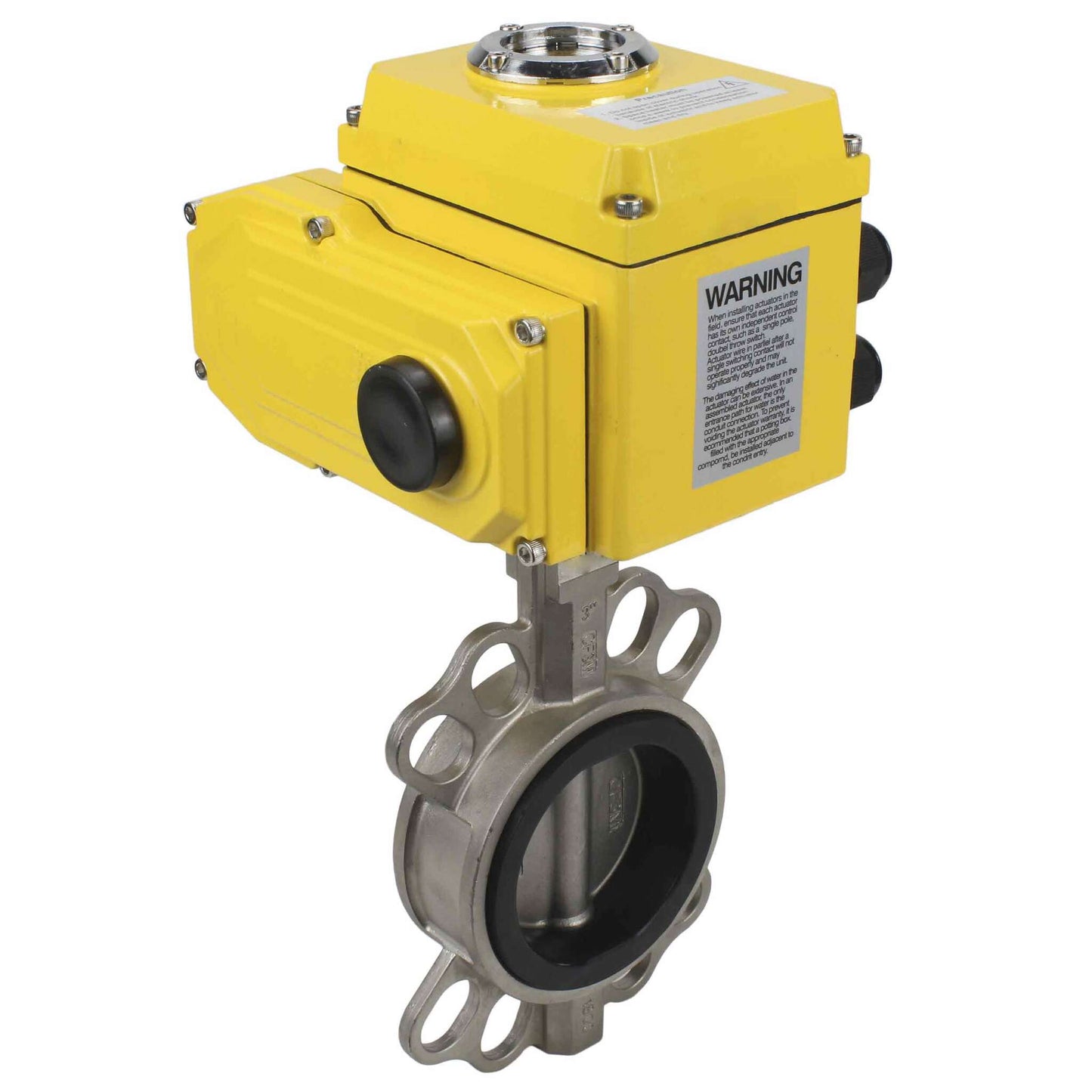 Water Butterfly Valve DNOVA 316l-nbr-DNOVA-110/220, body material - stainless steel AISI 316L, disk material - stainless steel AISI 316L, seal - NBR, electric actuator operated