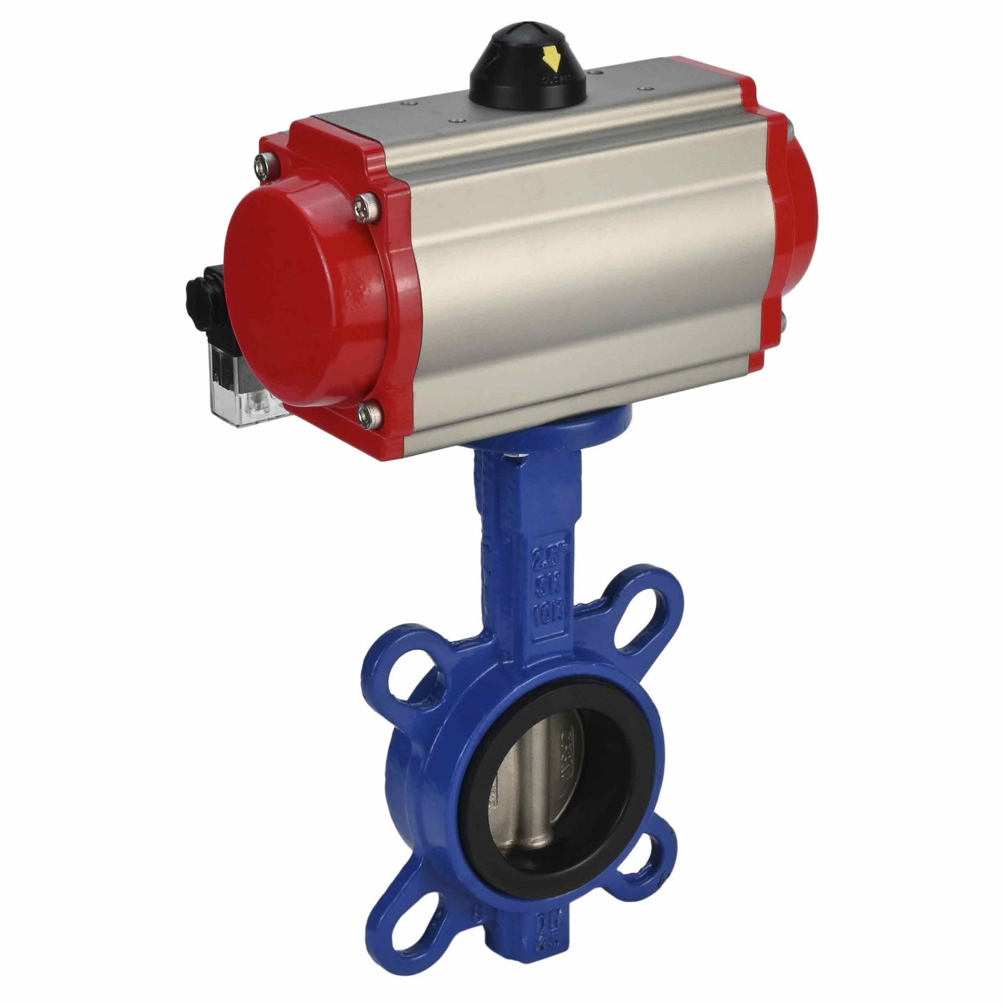 Water Butterfly Valve DNOVA WBV1332N-2W-Fb-H body material - Cast iron GGG50, disk material - Stainless steel 316L, seal - NBR with double-acting pneumatic actuator DA and pneumatic distributor 4M310-08 220V