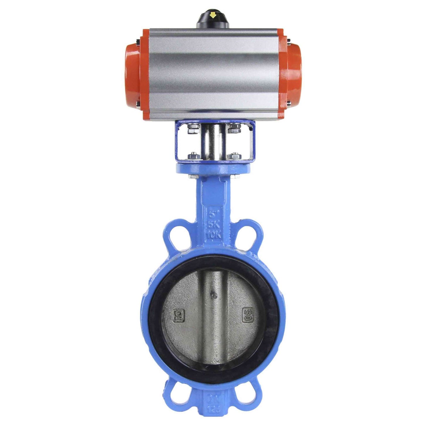 Water Butterfly Valve DNOVA st-316l-epdm-DNOVA-sa, body material - carbon steel WCB, disk material - stainless steel AISI 316L, seal - EPDM, pneumatic actuator operated