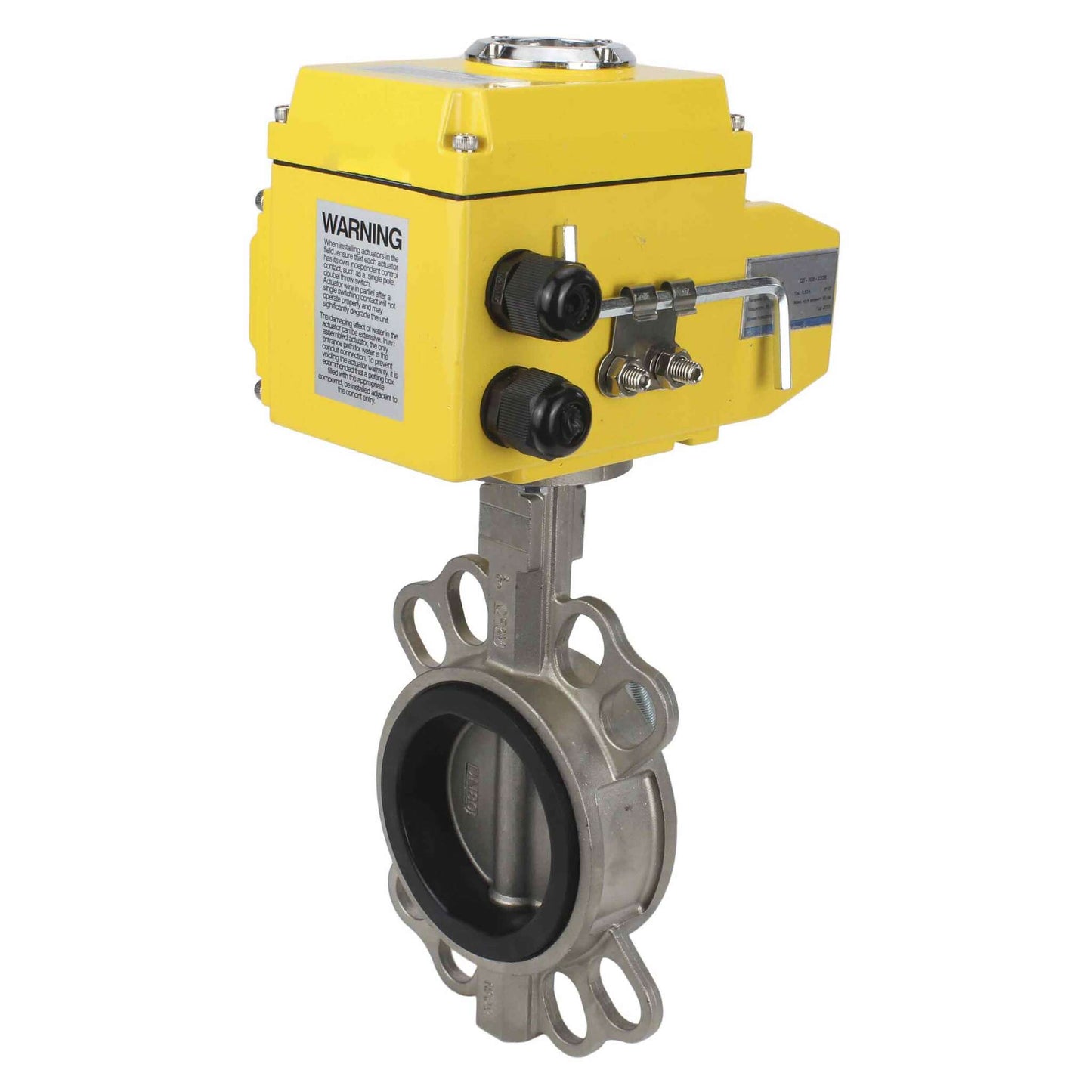 Water Butterfly Valve DNOVA 316l-nbr-DNOVA-380, body material - stainless steel AISI 316L, disk material - stainless steel AISI 316L, seal - NBR, electric actuator operated
