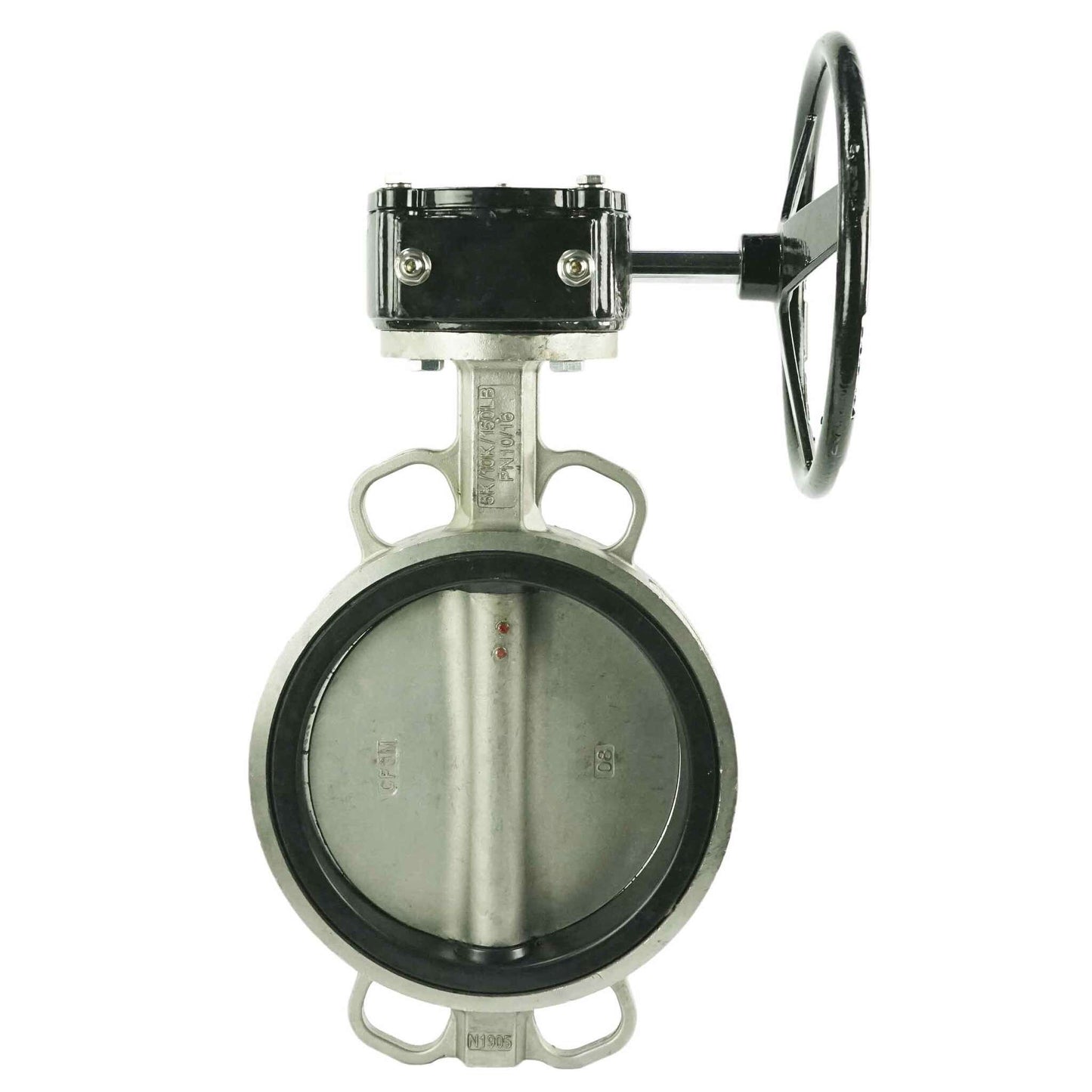 Válvula de mariposa de agua DNOVA 316L-EPDM-RDN, material del cuerpo: acero inoxidable AISI 316L, material del disco: acero inoxidable AISI 316L, sello: EPDM, accionada por engranajes