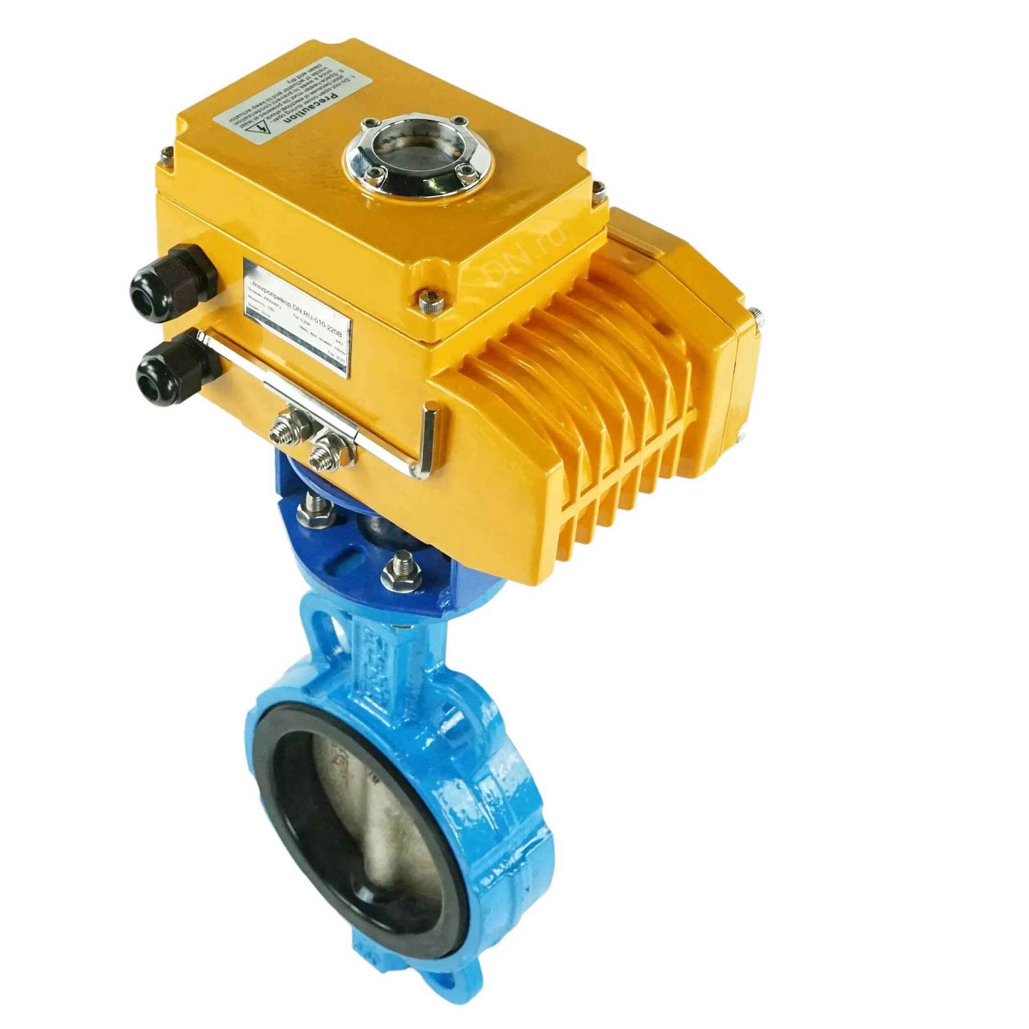 Water Butterfly Valve DNOVA bv16-g50-g40-DNOVA-380, body material - cast iron GGG50, disk material - cast iron GGG40, seal - EPDM, electric actuator operated