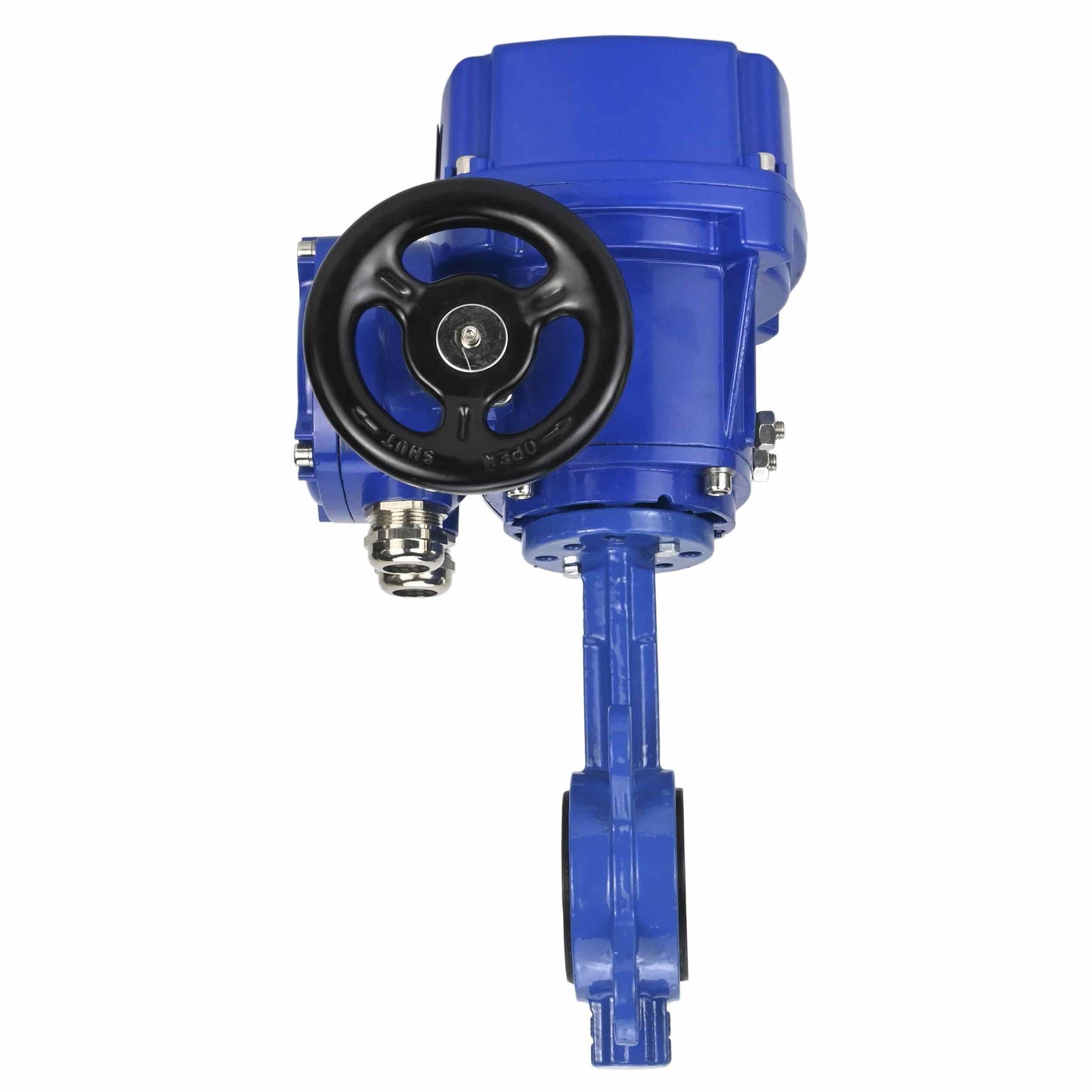 Water Butterfly Valve DNOVA WBV1332N-2W-Fb-H body material - Cast iron GGG50, disk material - Stainless steel 316L, seal - NBR with 1/4-turn electric actuator DNOVA QT-W (M) EX 380V