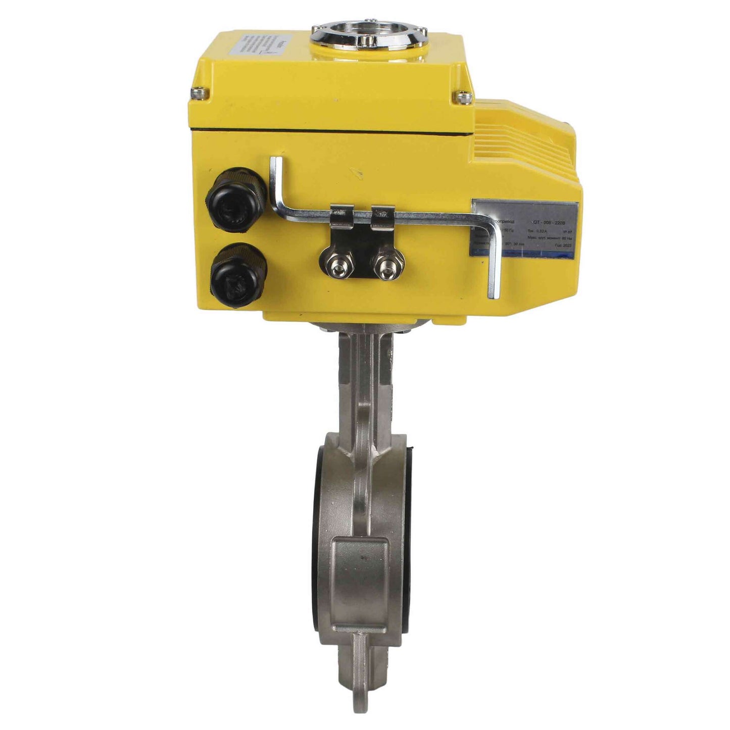 Water Butterfly Valve DNOVA 316l-nbr-DNOVA-380, body material - stainless steel AISI 316L, disk material - stainless steel AISI 316L, seal - NBR, electric actuator operated