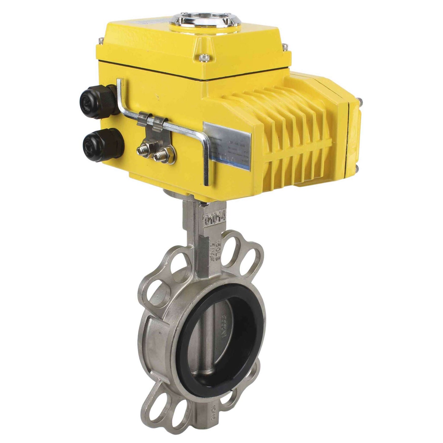 Water Butterfly Valve DNOVA 316l-nbr-DNOVA-380, body material - stainless steel AISI 316L, disk material - stainless steel AISI 316L, seal - NBR, electric actuator operated