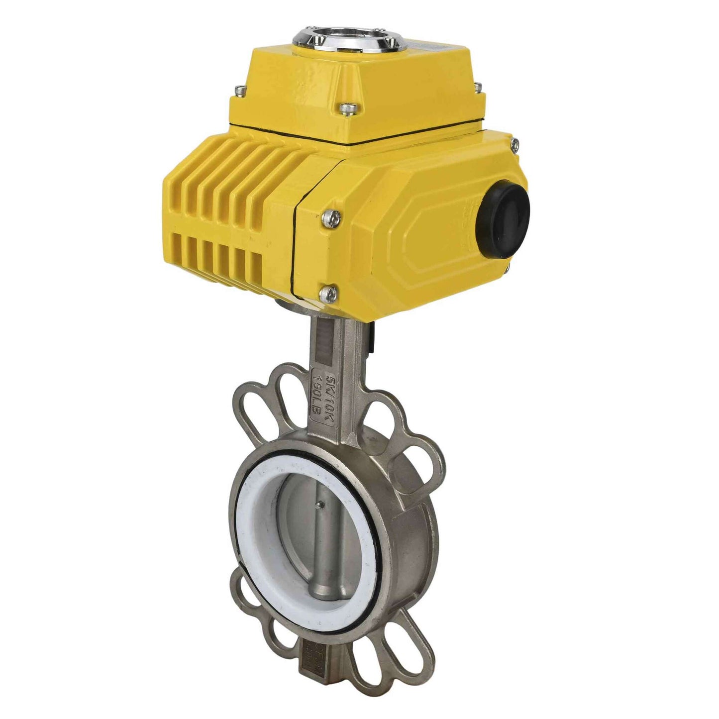 Water Butterfly Valve DNOVA 316l-ptfe-DNOVA-110/220, body material - stainless steel AISI 316L, disk material - stainless steel AISI 316L, seal - PTFE, electric actuator operated