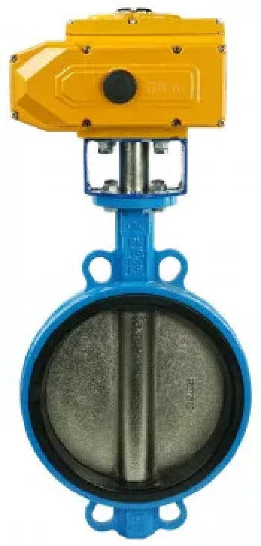 Water Butterfly Valve DNOVA WBV1413E-2W-Fb-H, body material - cast iron GGG50, disk material - cast iron GGG40, seal - EPDM, with electric actuator QT-N-060EM-A1-220VAC-U1 220V (4-20mA)
