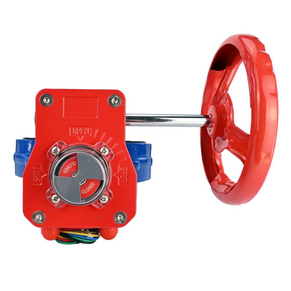 Válvula de mariposa de agua DNOVA WCB-316L-VITON material del cuerpo - Acero al carbono WCB, material del disco - Acero inoxidable AISI 316L, sello - Viton con engranaje DNOVA HGBF, indicador de posición y sensor de retroalimentación