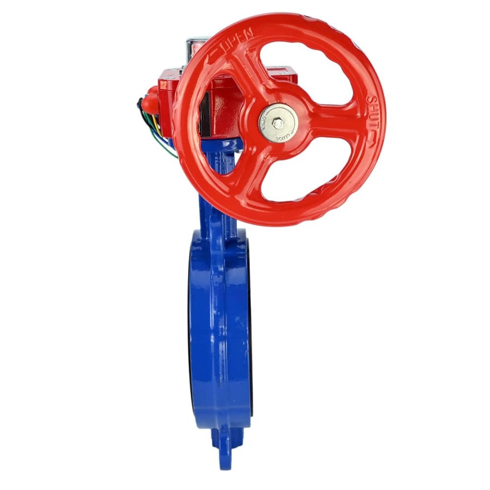 Válvula de mariposa de agua DNOVA WCB-316L-VITON material del cuerpo - Acero al carbono WCB, material del disco - Acero inoxidable AISI 316L, sello - Viton con engranaje DNOVA HGBF, indicador de posición y sensor de retroalimentación