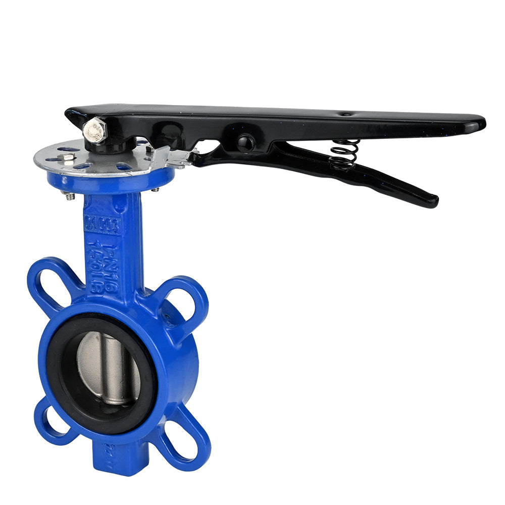Water Butterfly Valve DNOVA WBV3432V-2W-Fb-H PN16, body material - carbon steel WCB, disk material - stainless steel 316L, seal - VITON, handwheel operated
