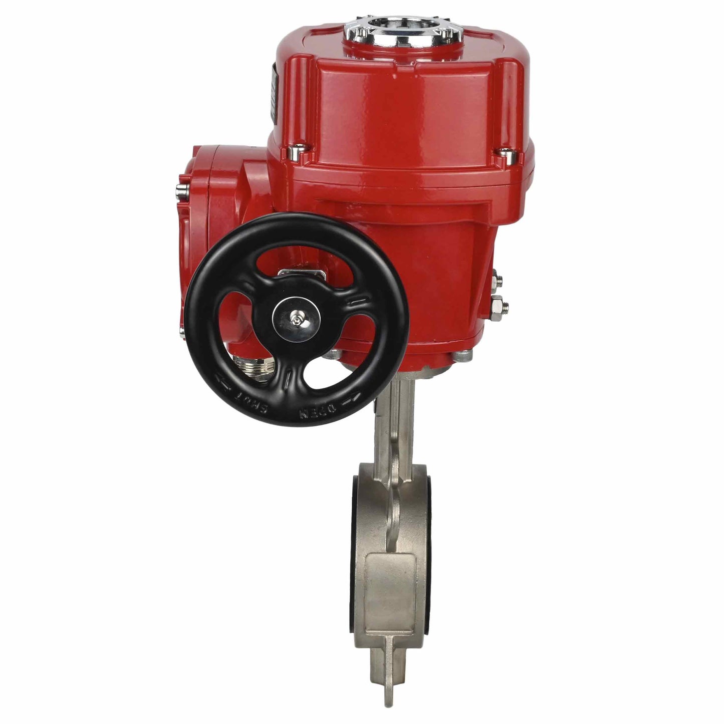 Water butterfly valve DNOVA 316L-316L-PTFE body material - stainless steel aisi 316l, disk material - stainless steel AISI 316L, seal - PTFE with 1/4-turn electric actuator DNOVA QT-W (M) EX 220V