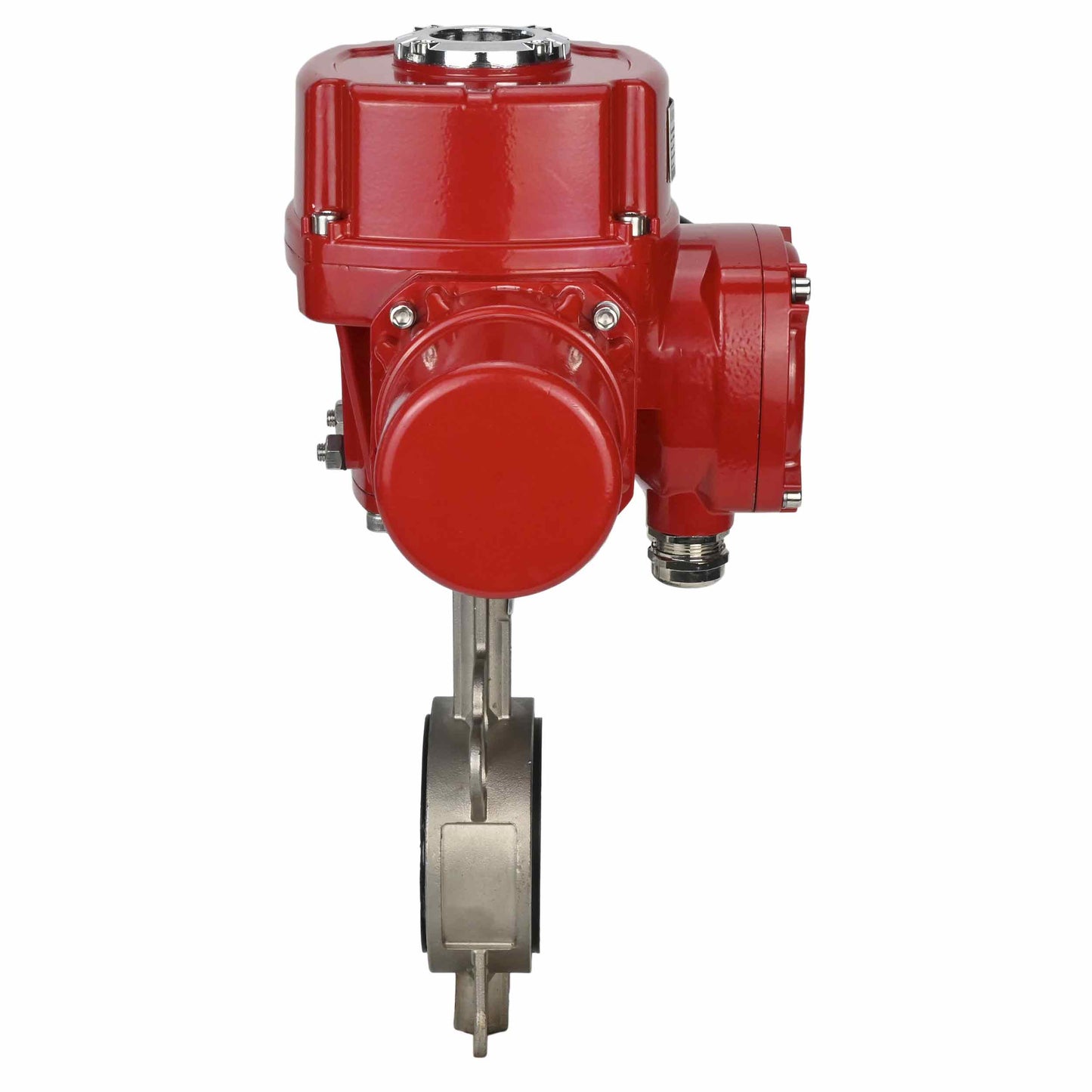 Water butterfly valve DNOVA 316L-316L-PTFE body material - stainless steel aisi 316l, disk material - stainless steel AISI 316L, seal - PTFE with 1/4-turn electric actuator DNOVA QT-W (M) EX 380V