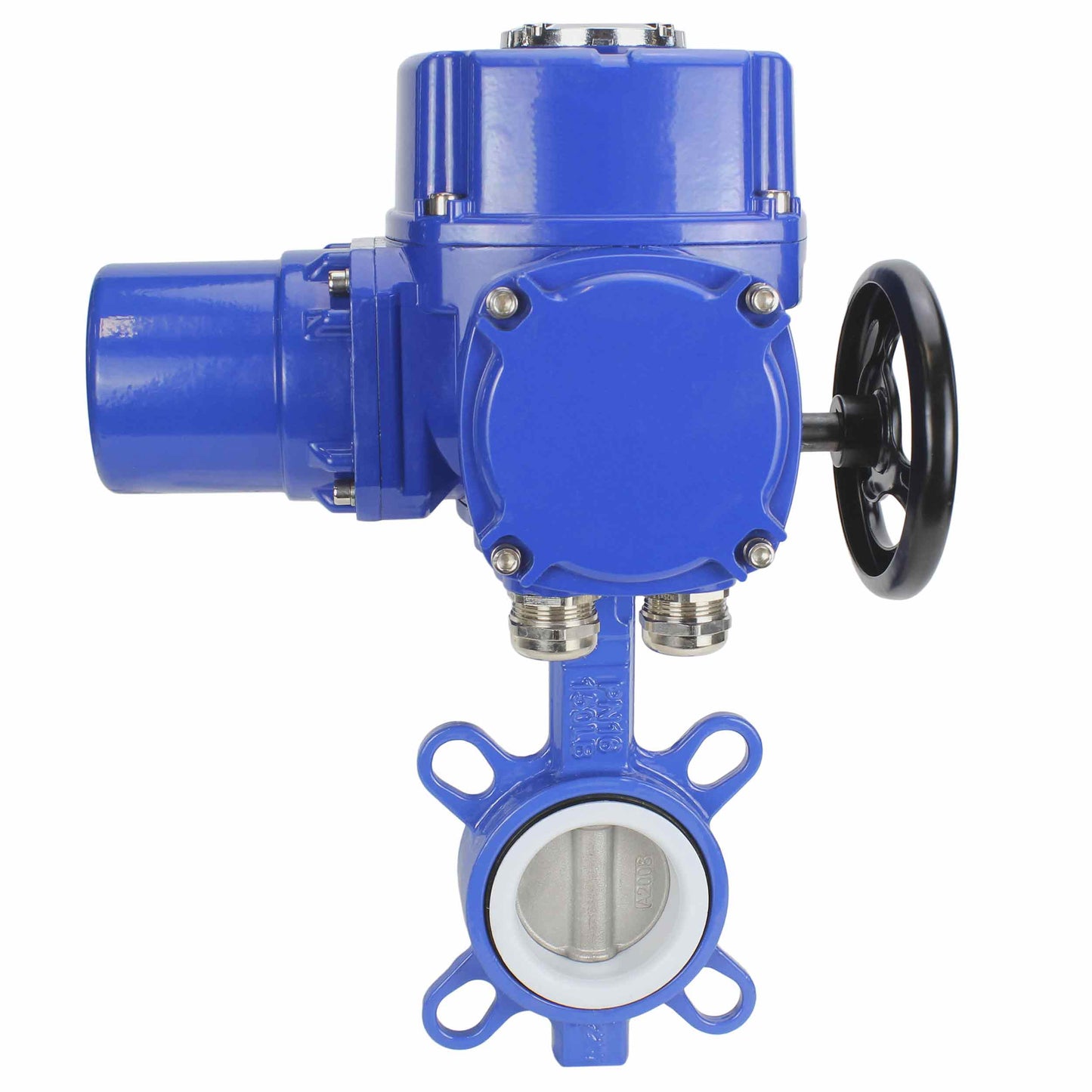 Water Butterfly Valve DNOVA WCB-316L-PTFE body material - Carbon steel WCB, disk material - Stainless steel AISI 316L, seal - PTFE with 1/4-turn electric actuator DNOVA QT-W (M) 220V