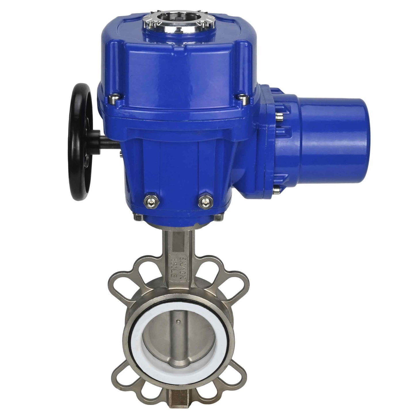 Water butterfly valve DNOVA 316L-316L-PTFE body material - stainless steel aisi 316l, disk material - stainless steel AISI 316L, seal - PTFE with 1/4-turn electric actuator DNOVA QT-W (M) 220V