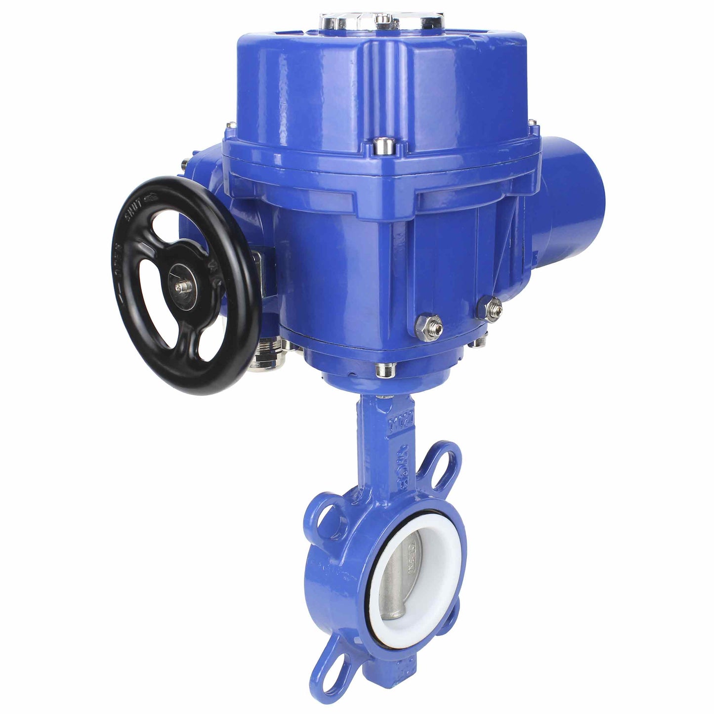 Water Butterfly Valve DNOVA WCB-316L-PTFE body material - Carbon steel WCB, disk material - Stainless steel AISI 316L, seal - PTFE with 1/4-turn electric actuator DNOVA QT-W (M) 380V