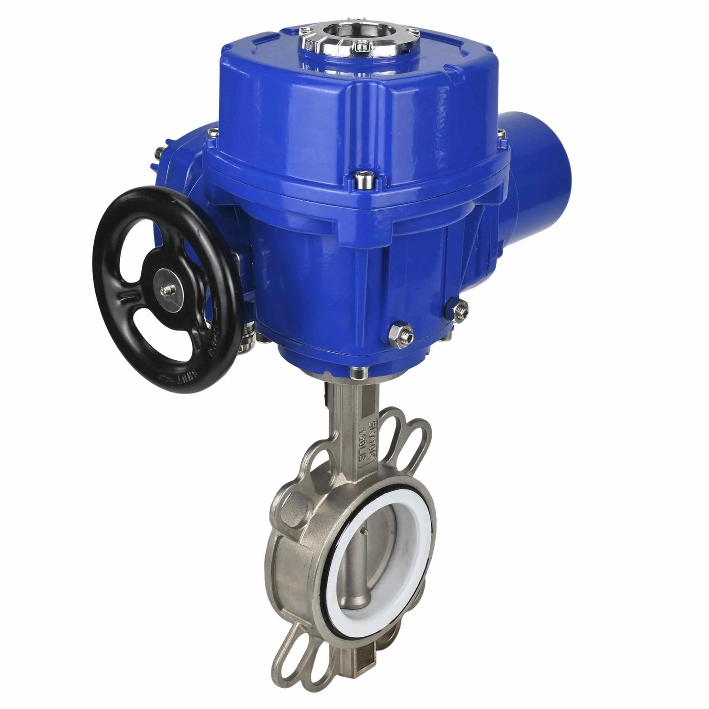 Water butterfly valve DNOVA 316L-316L-PTFE body material - stainless steel aisi 316l, disk material - stainless steel AISI 316L, seal - PTFE with 1/4-turn electric actuator DNOVA QT-W (M) 220V